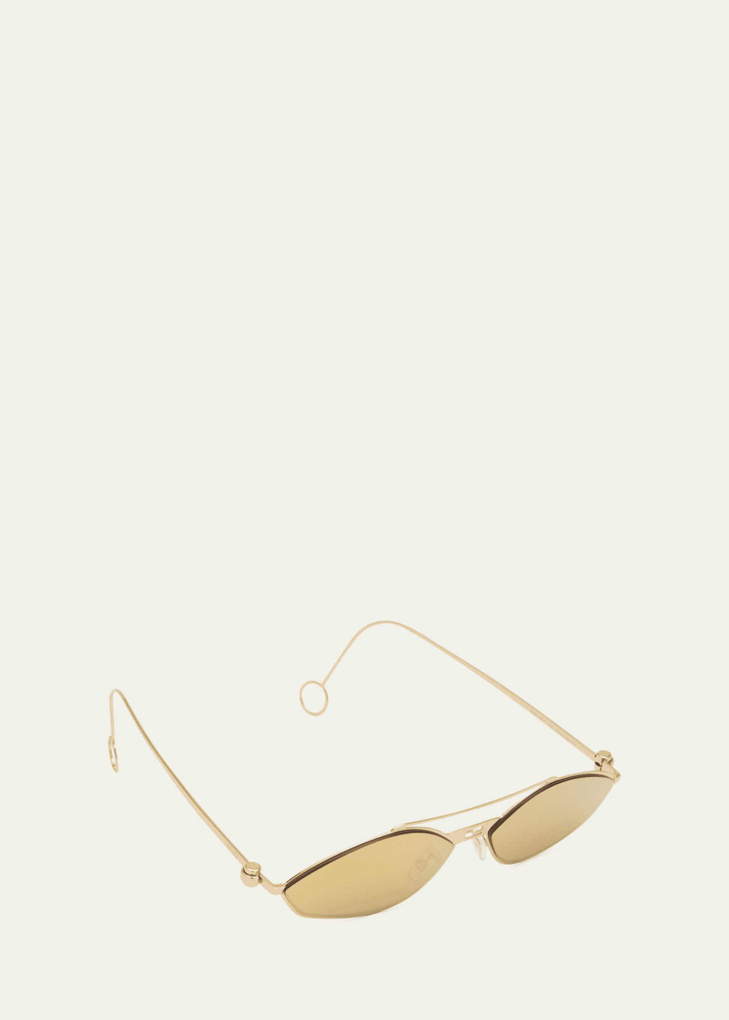 Fendi Rimless Geometric Metal Aviator Sunglasses Bergdorf Goodman
