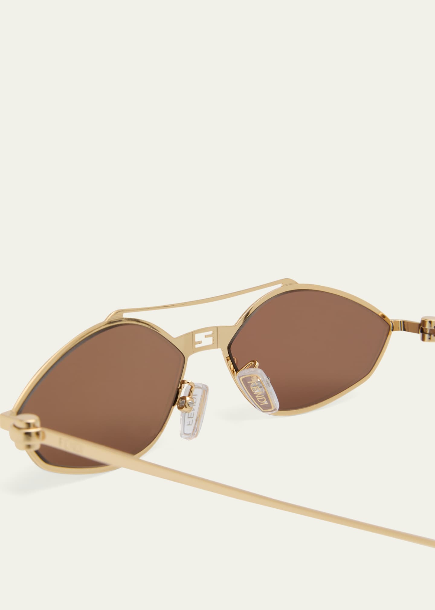 Fendi Rimless Geometric Metal Aviator Sunglasses Image 4 of 5