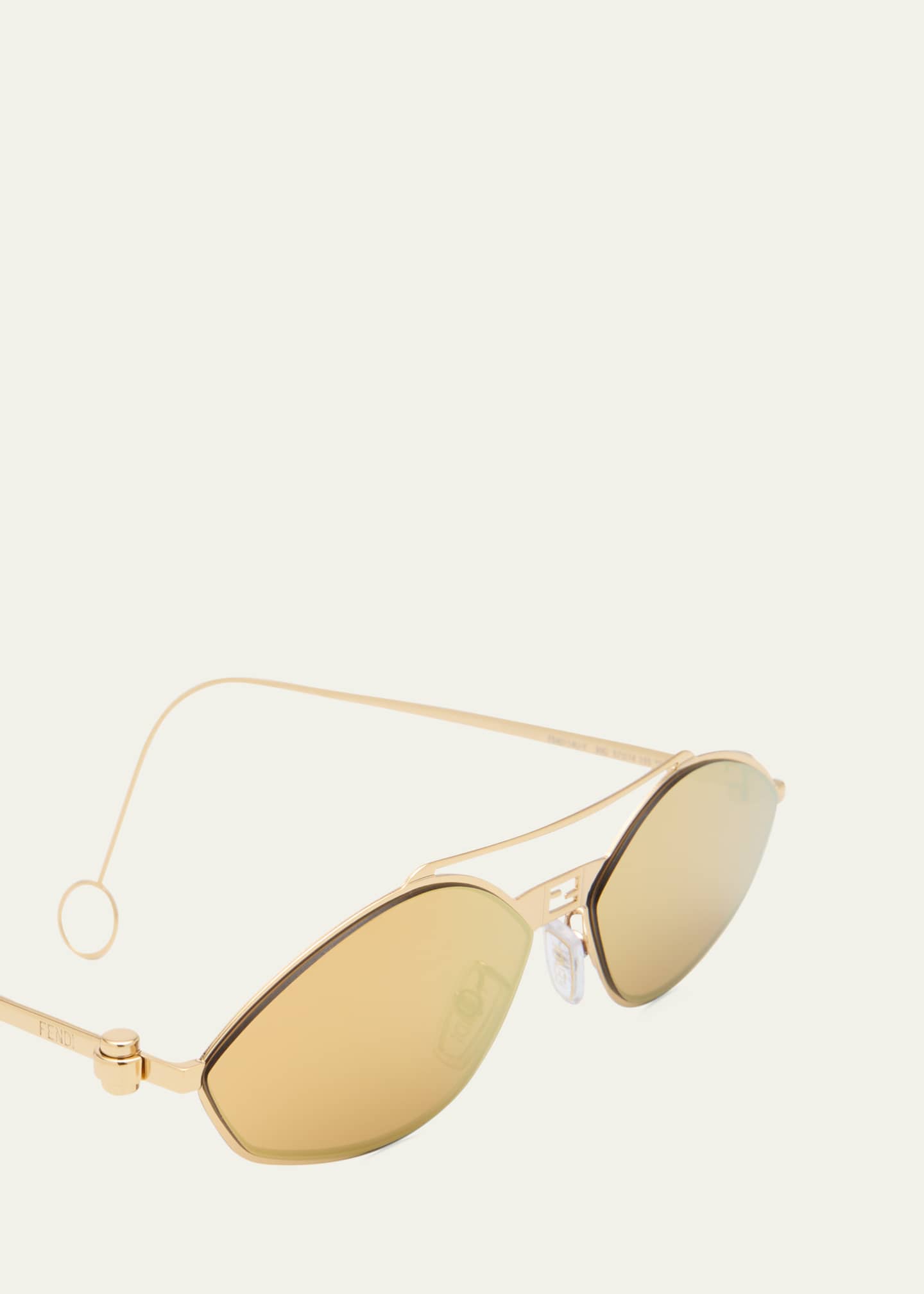 Fendi Men's Designer Sunglasses Aviator Endura Gold