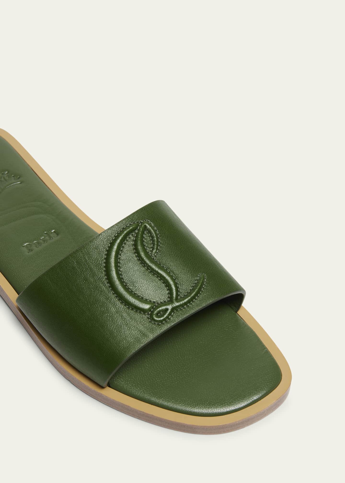 Red bottom flat sandals online