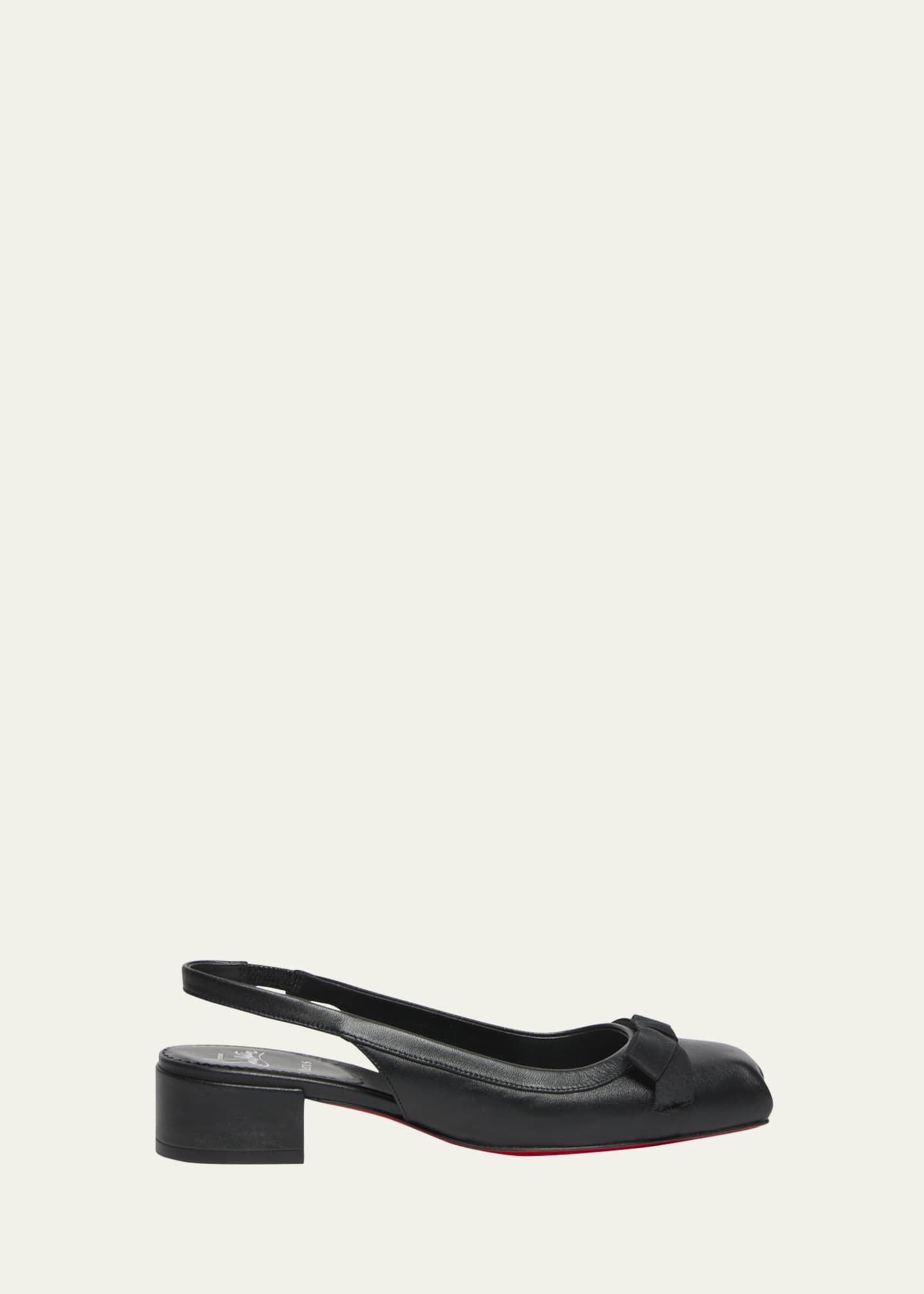 Christian Louboutin Napa Ballerina Red Sole Slingback Pumps Image 1 of 6