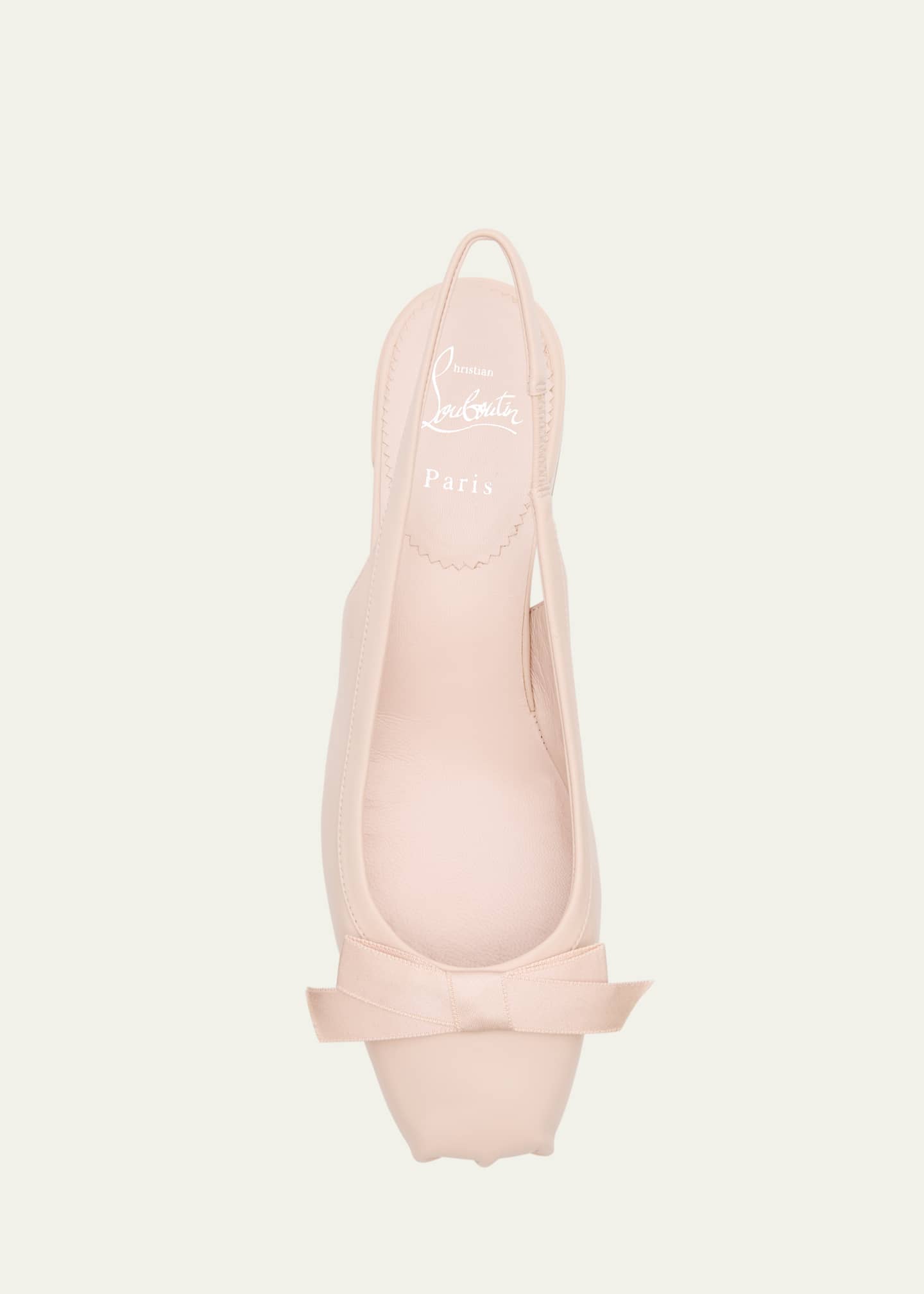 Christian Louboutin Napa Ballerina Red Sole Slingback Pumps Image 6 of 6