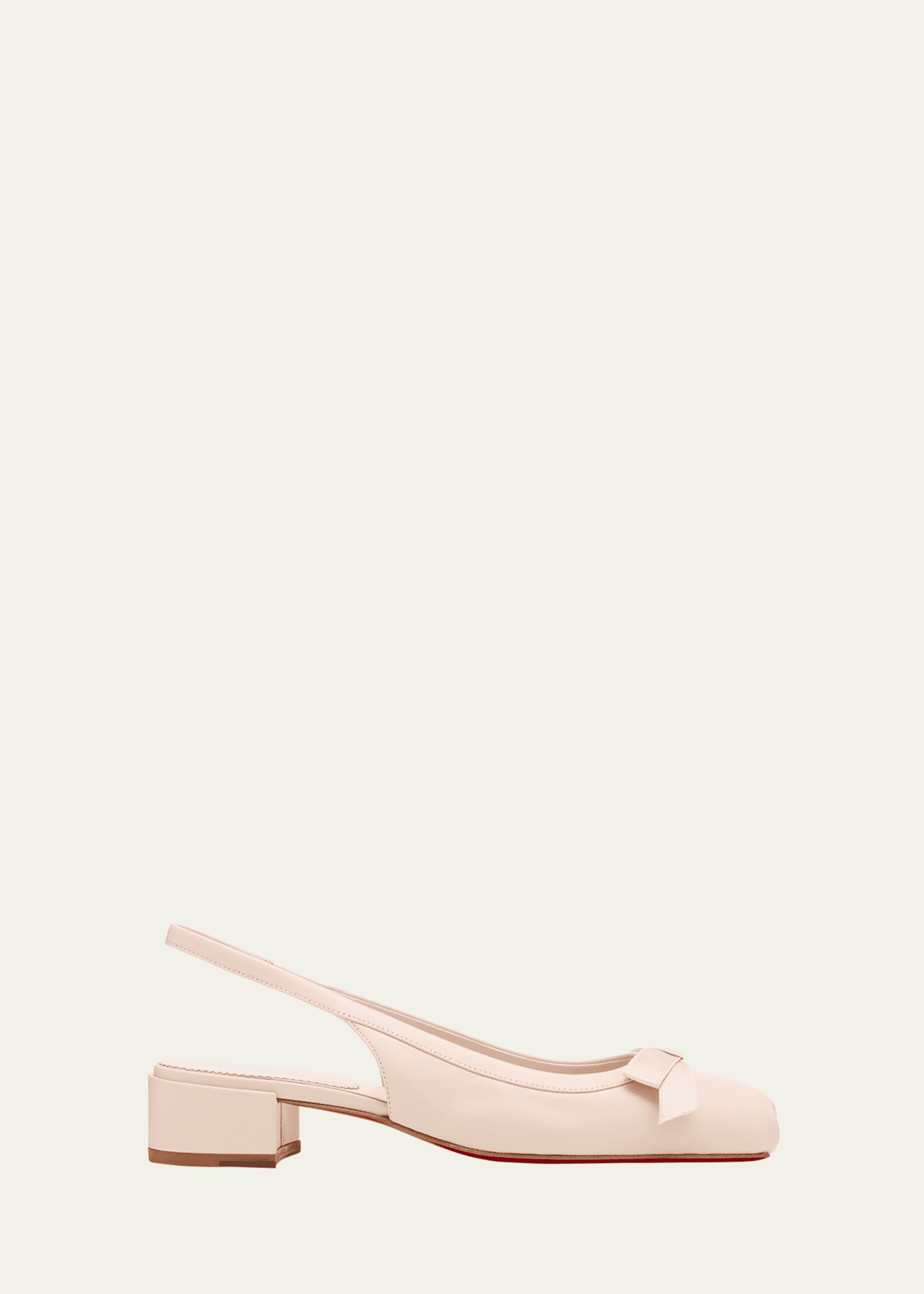 Christian Louboutin Napa Ballerina Red Sole Slingback Pumps Image 1 of 6