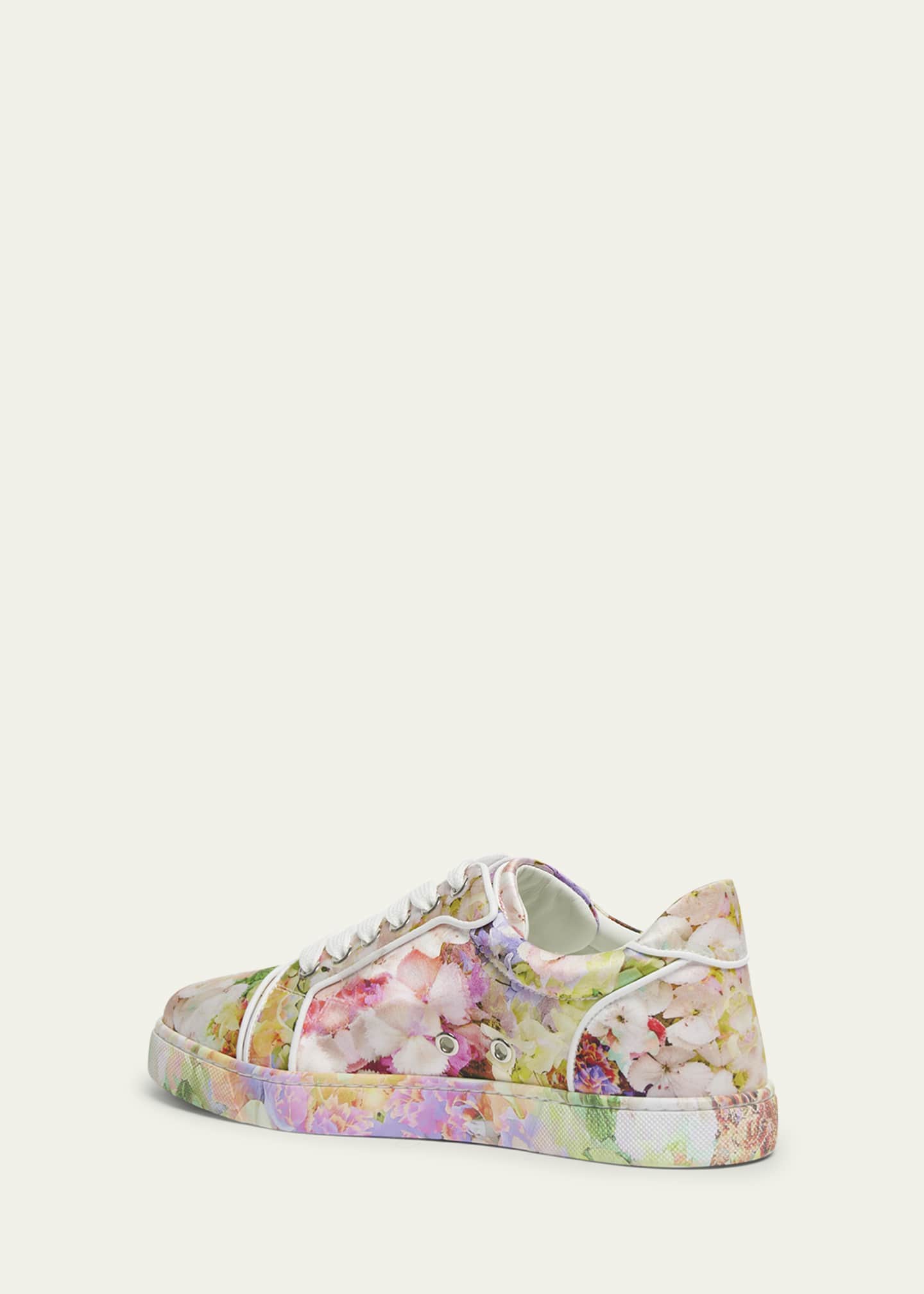 Christian Louboutin Vieira Orlato Blooming Satin Red Sole Sneakers