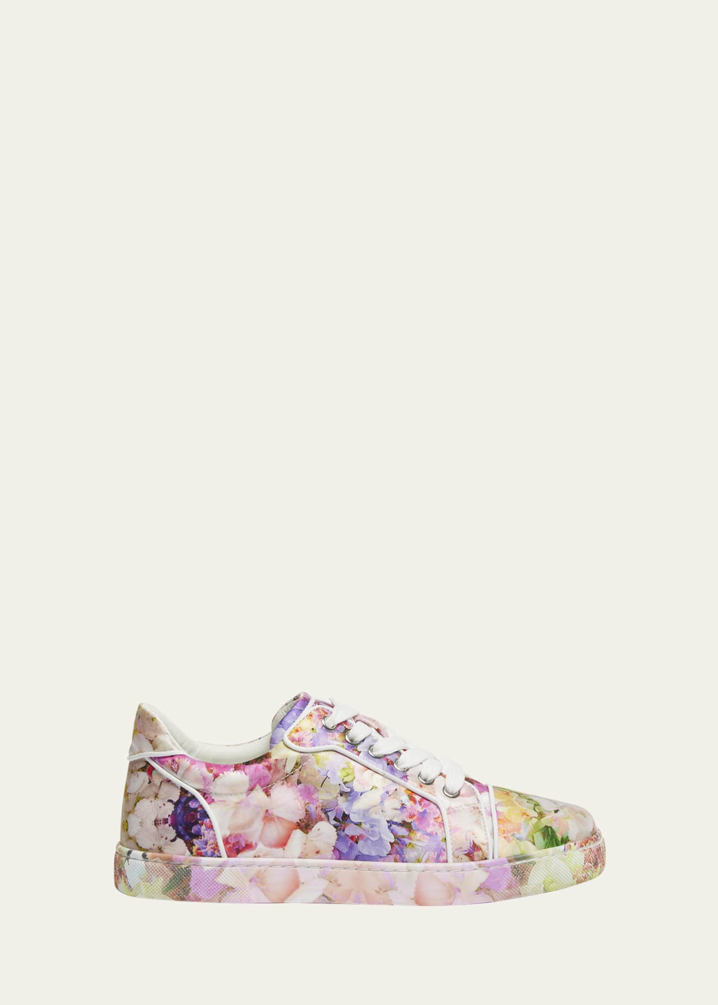 Christian Louboutin Vieira Orlato Blooming Satin Red Sole Sneakers