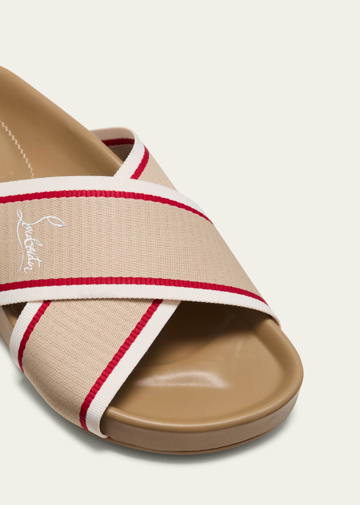 Christian Louboutin Hot Cross Bizz Donna Web Slide Sandals
