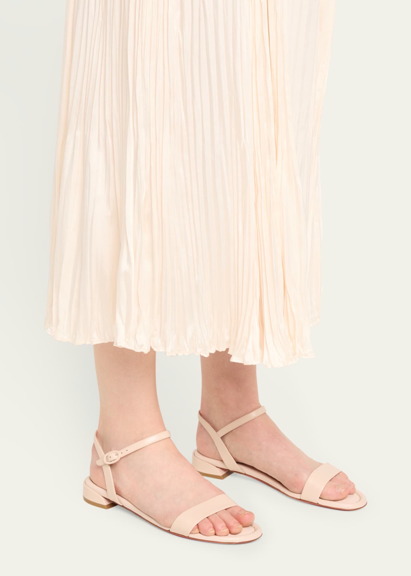Christian Louboutin Sweet Jane Red Sole Ankle Strap Sandals Leche