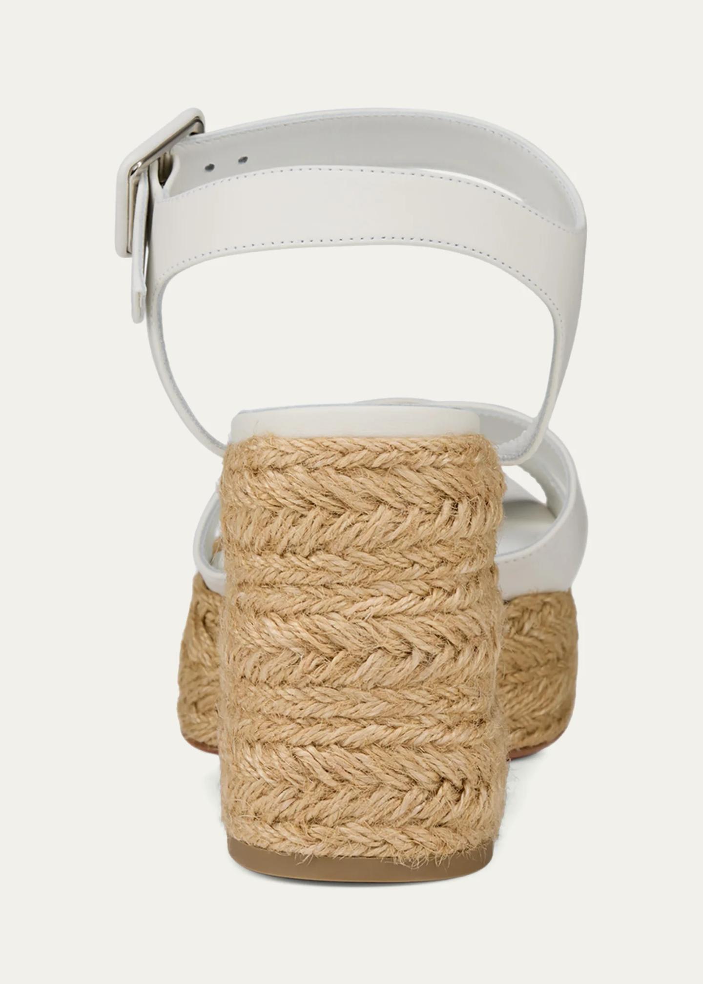 Christian Louboutin 70mm Calakala Leather Crisscross Espadrille
