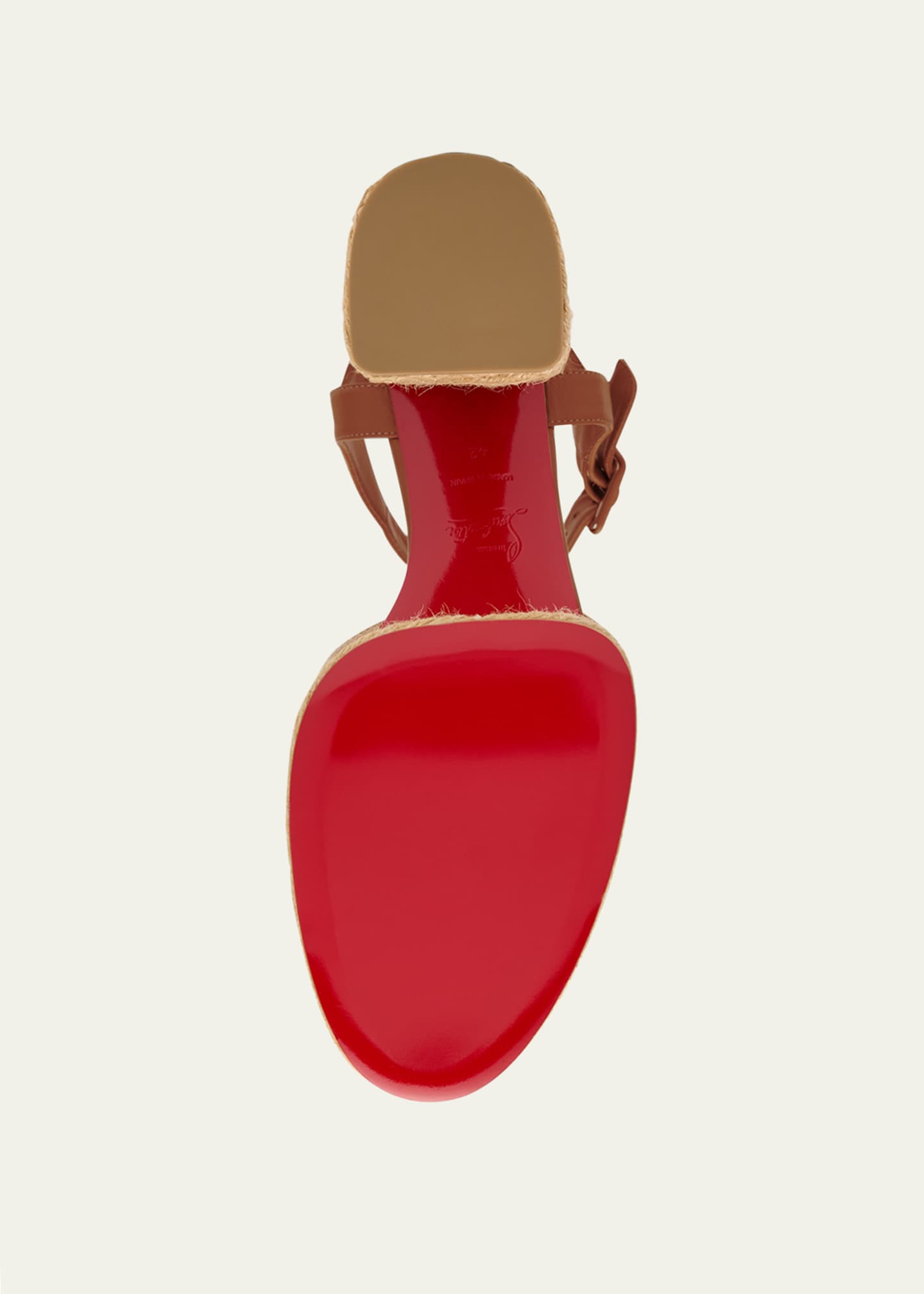 Christian Louboutin 70mm Calakala Leather Crisscross Espadrille