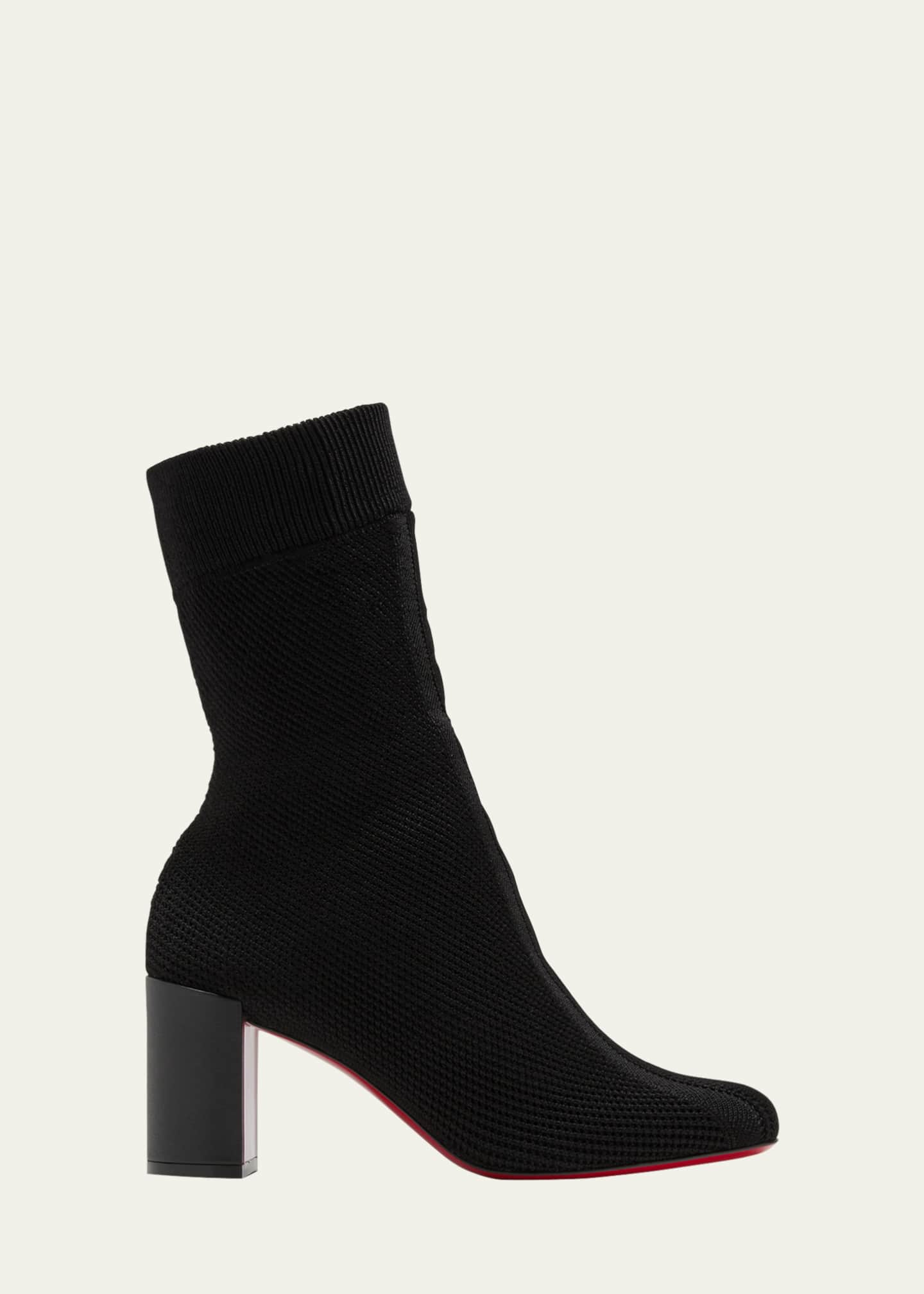 Christian Louboutin Beyonstage Red Sole Knit Mid-Calf Boots