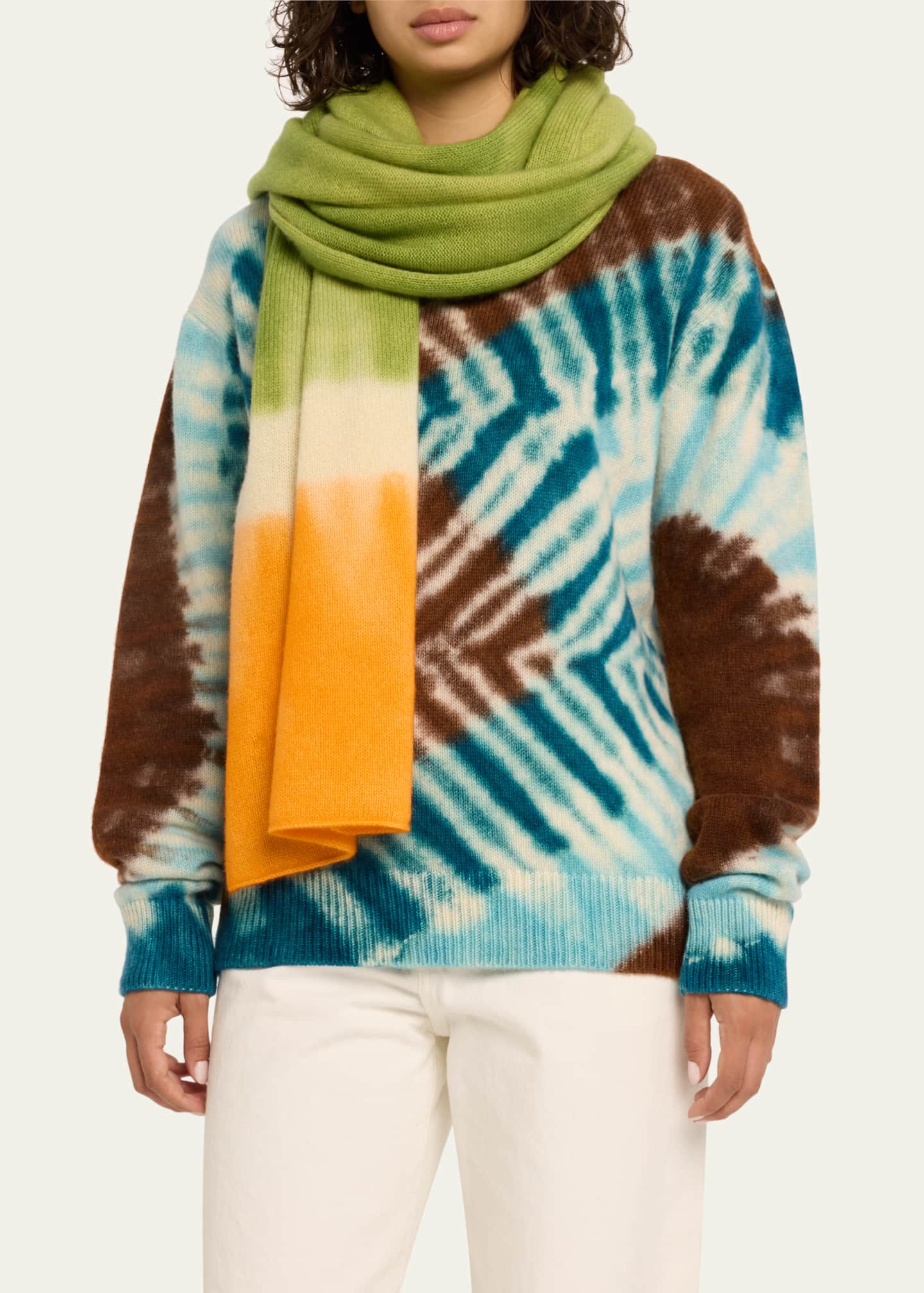 Heavy cashmere scarf top