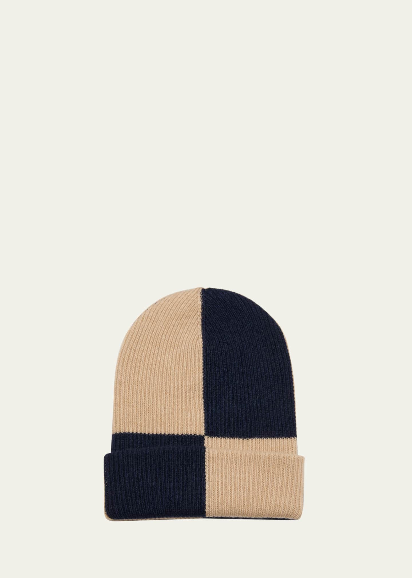 The Elder Statesman Big Check Parker Beanie Bergdorf Goodman