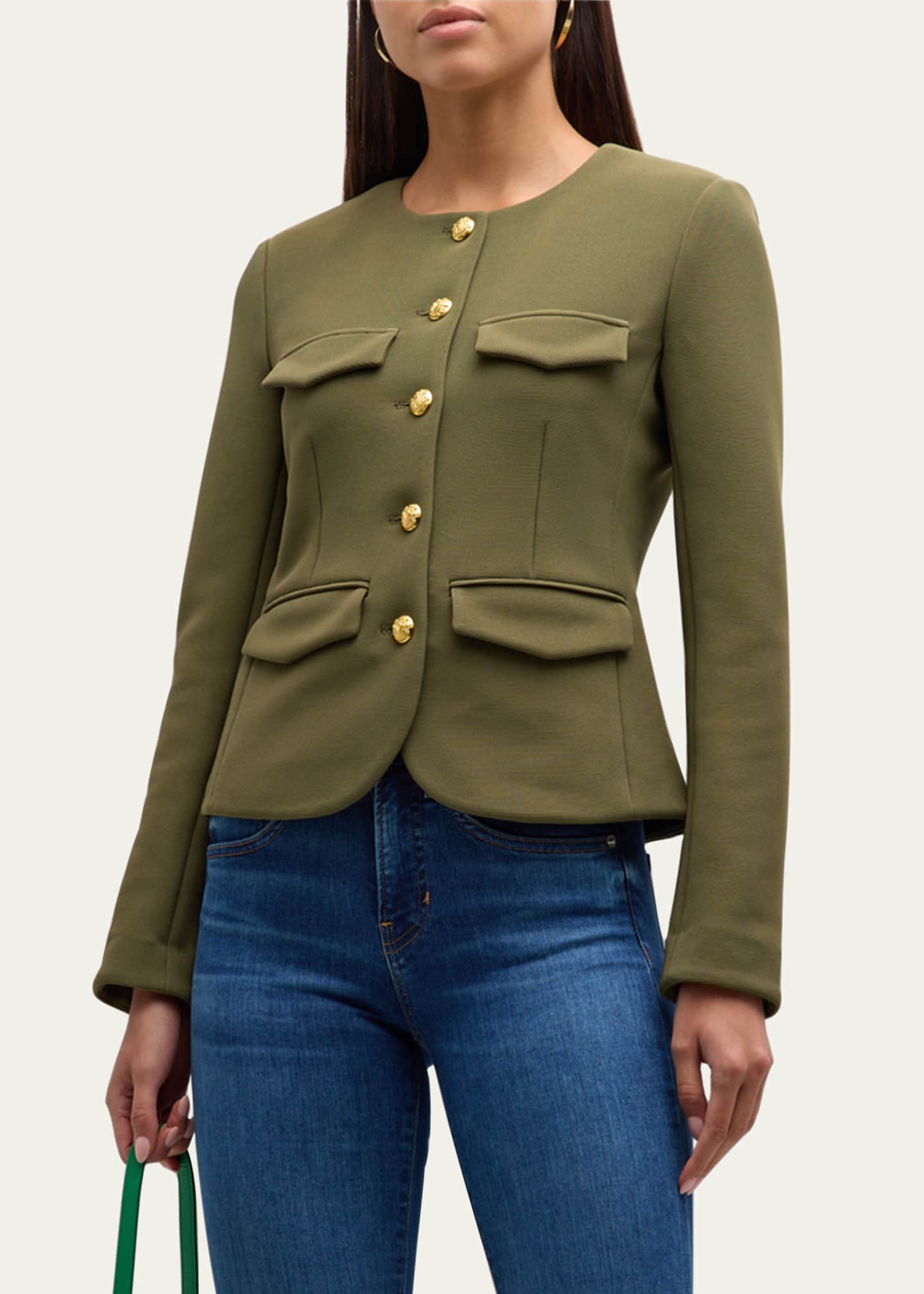 Veronica Beard Kensington Tailored Knit Jacket Bergdorf Goodman