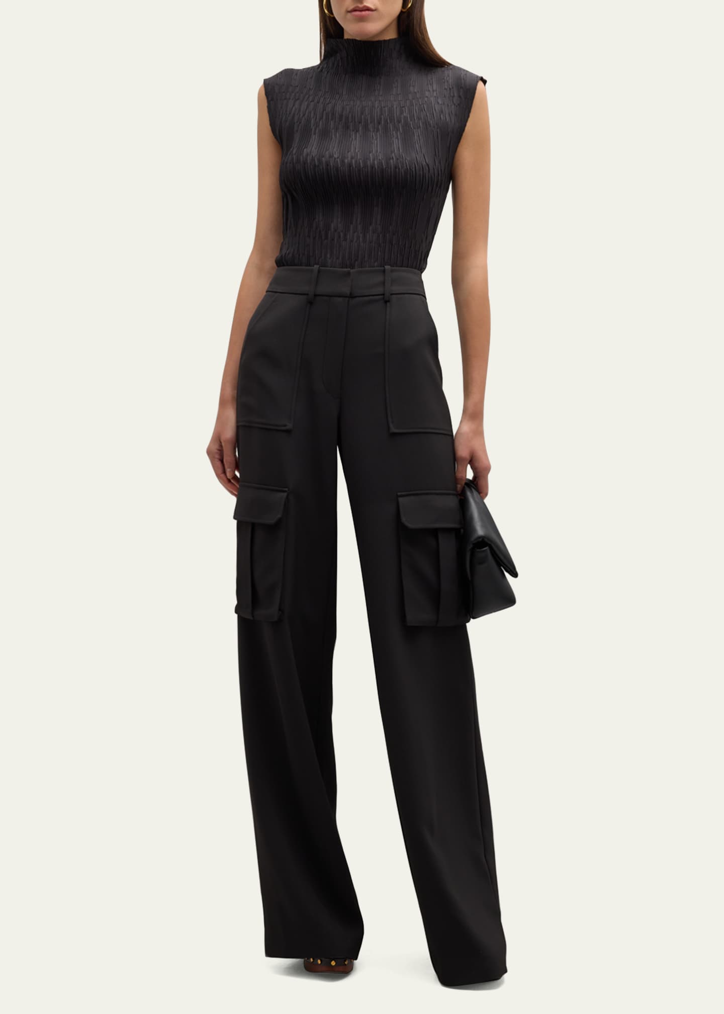 Veronica Beard Saul Crepe Cargo Pants Image 2 of 5