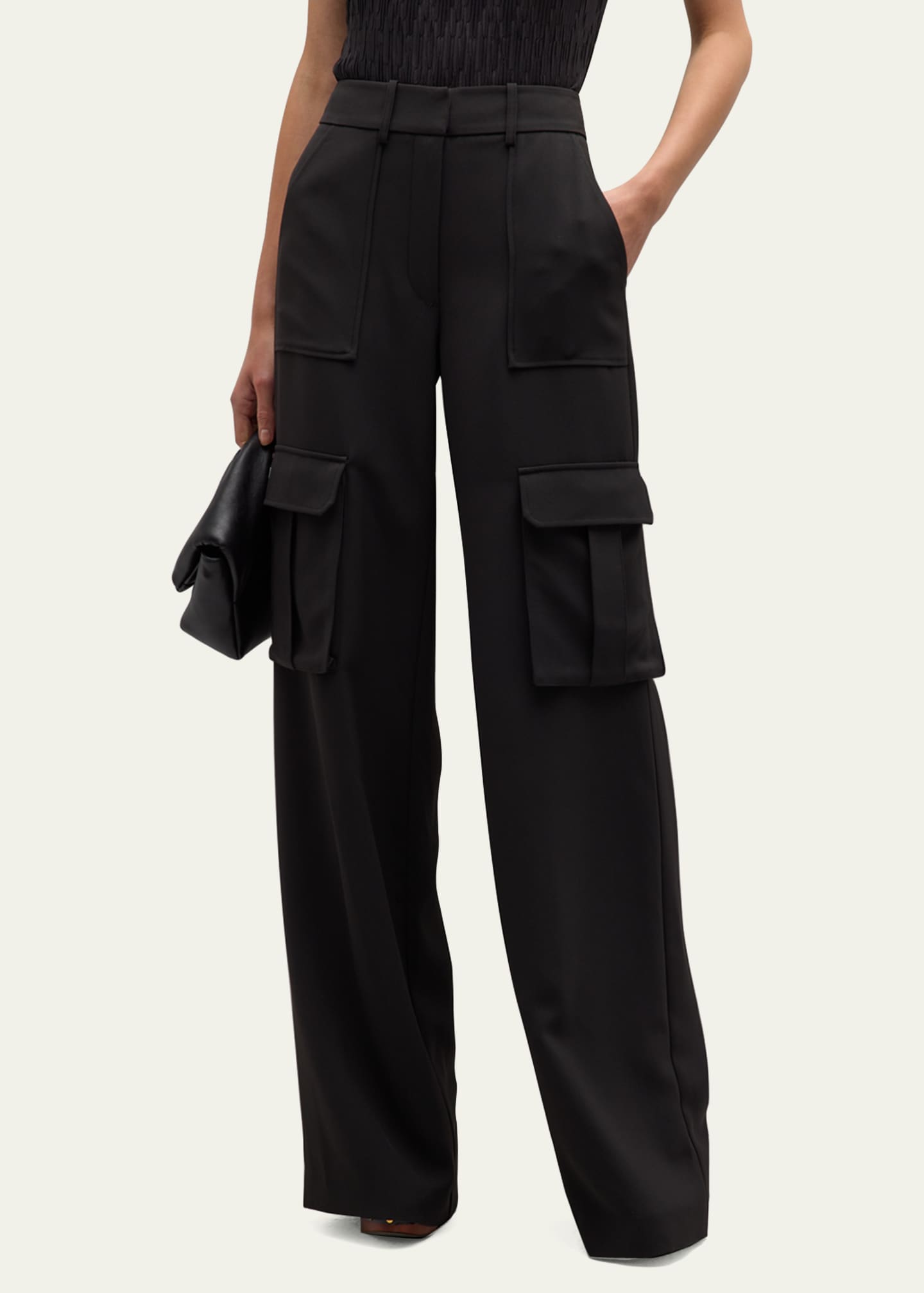 Veronica Beard Saul Crepe Cargo Pants Image 4 of 5