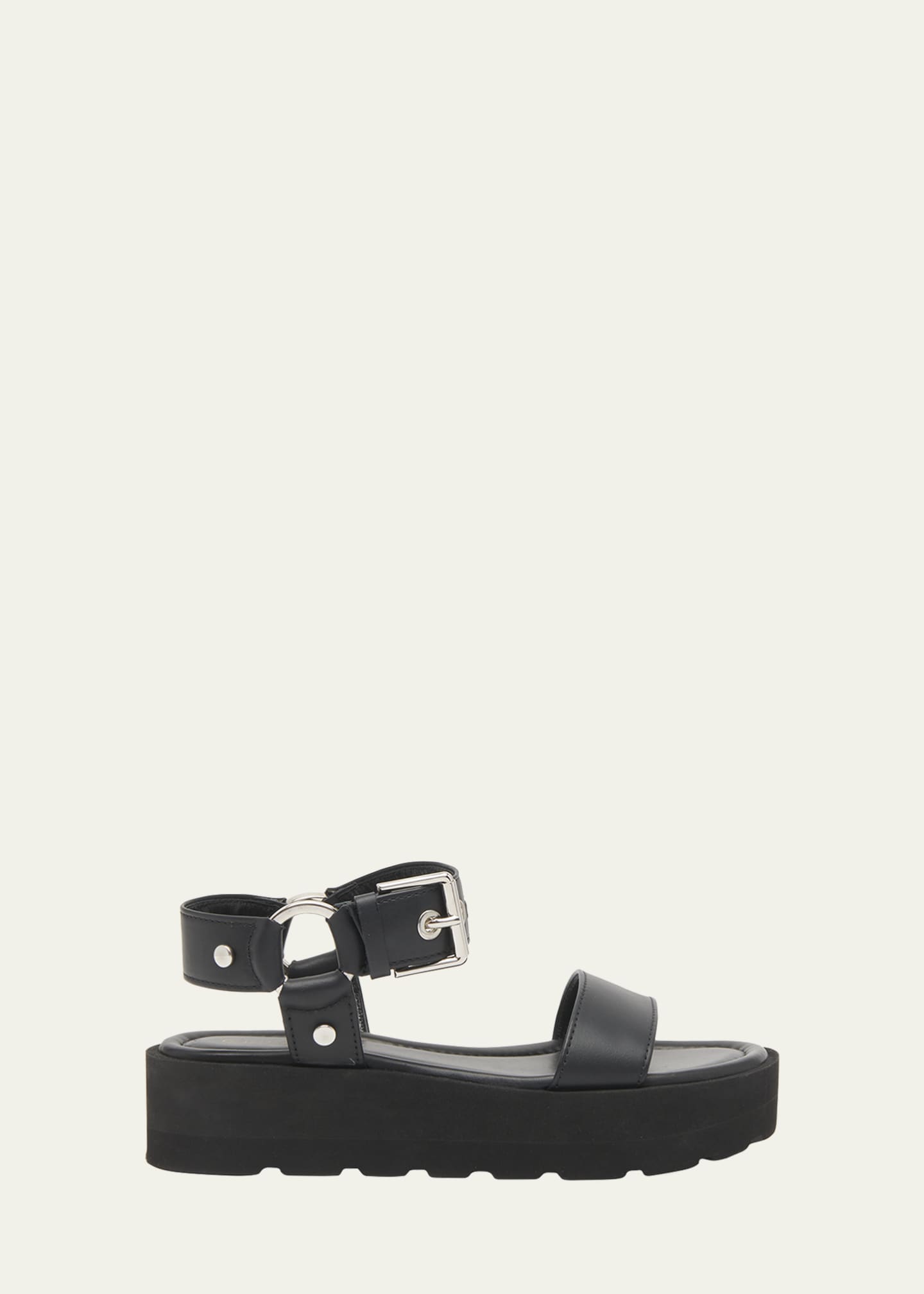 Ankle clearance strap flatforms