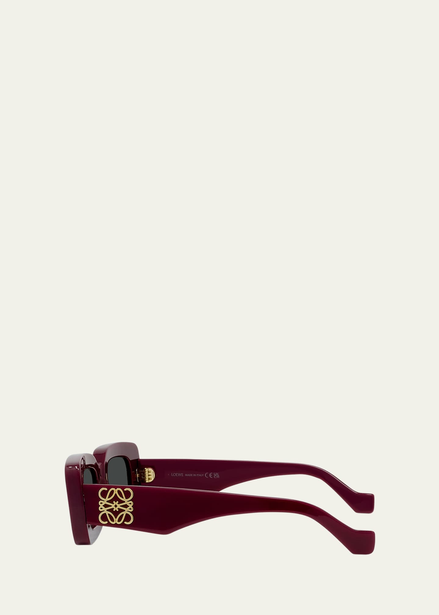 Loewe Anagram Beveled Acetate Rectangle Sunglasses - Bergdorf Goodman