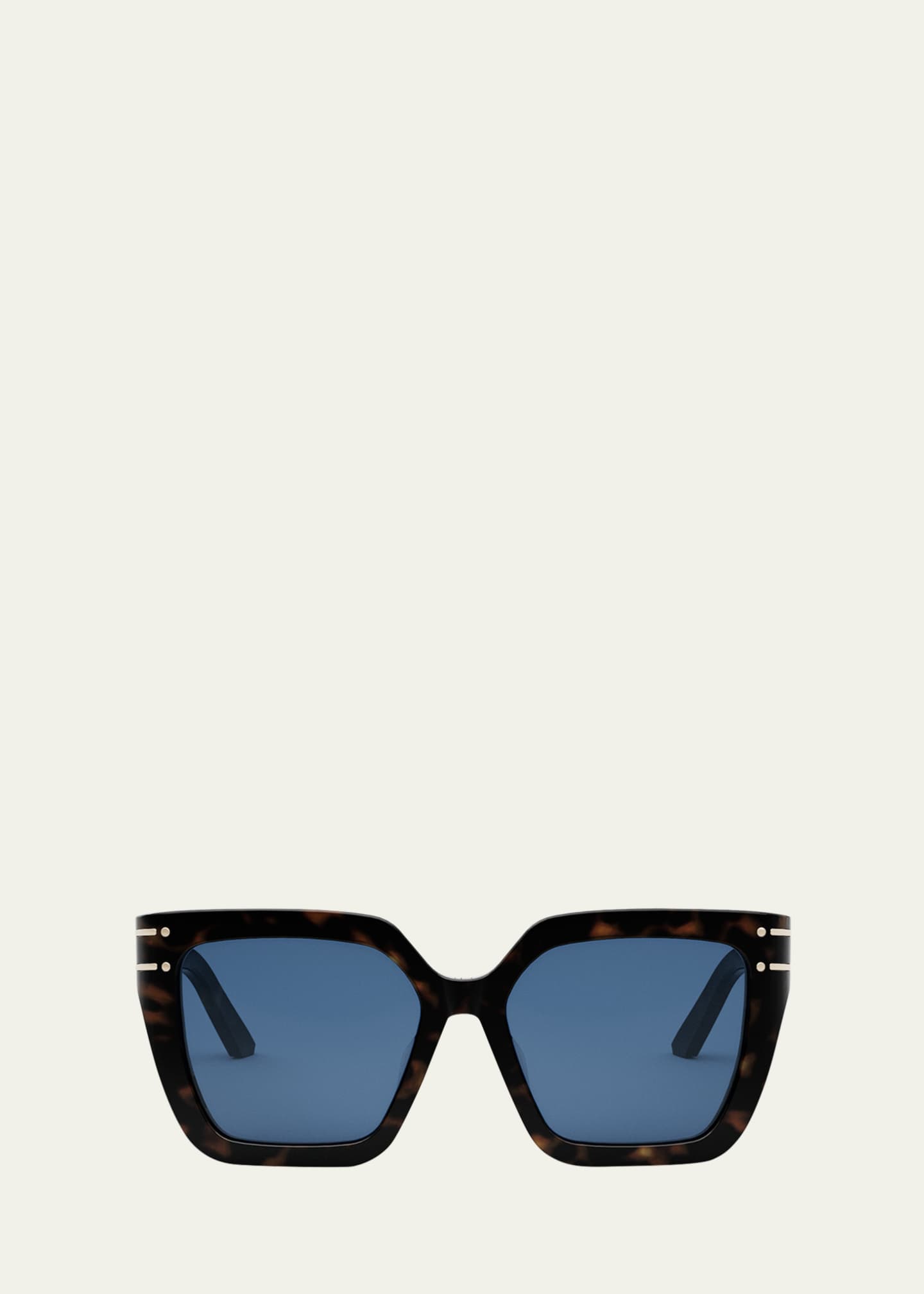 DiorSignature S10F Transparent Blue Square Sunglasses