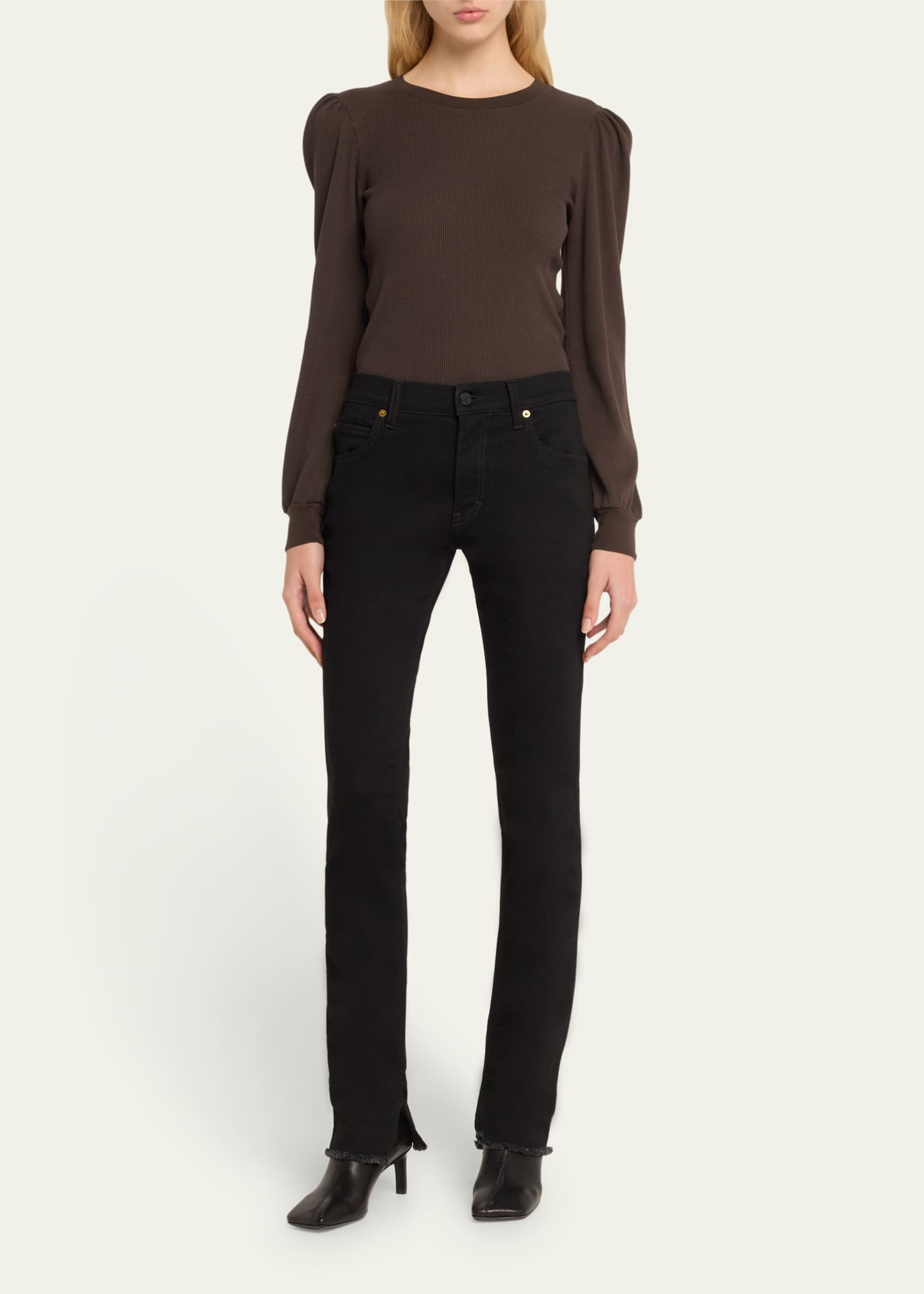 AMO Denim Girly Long-Sleeve Thermal Top Image 2 of 5