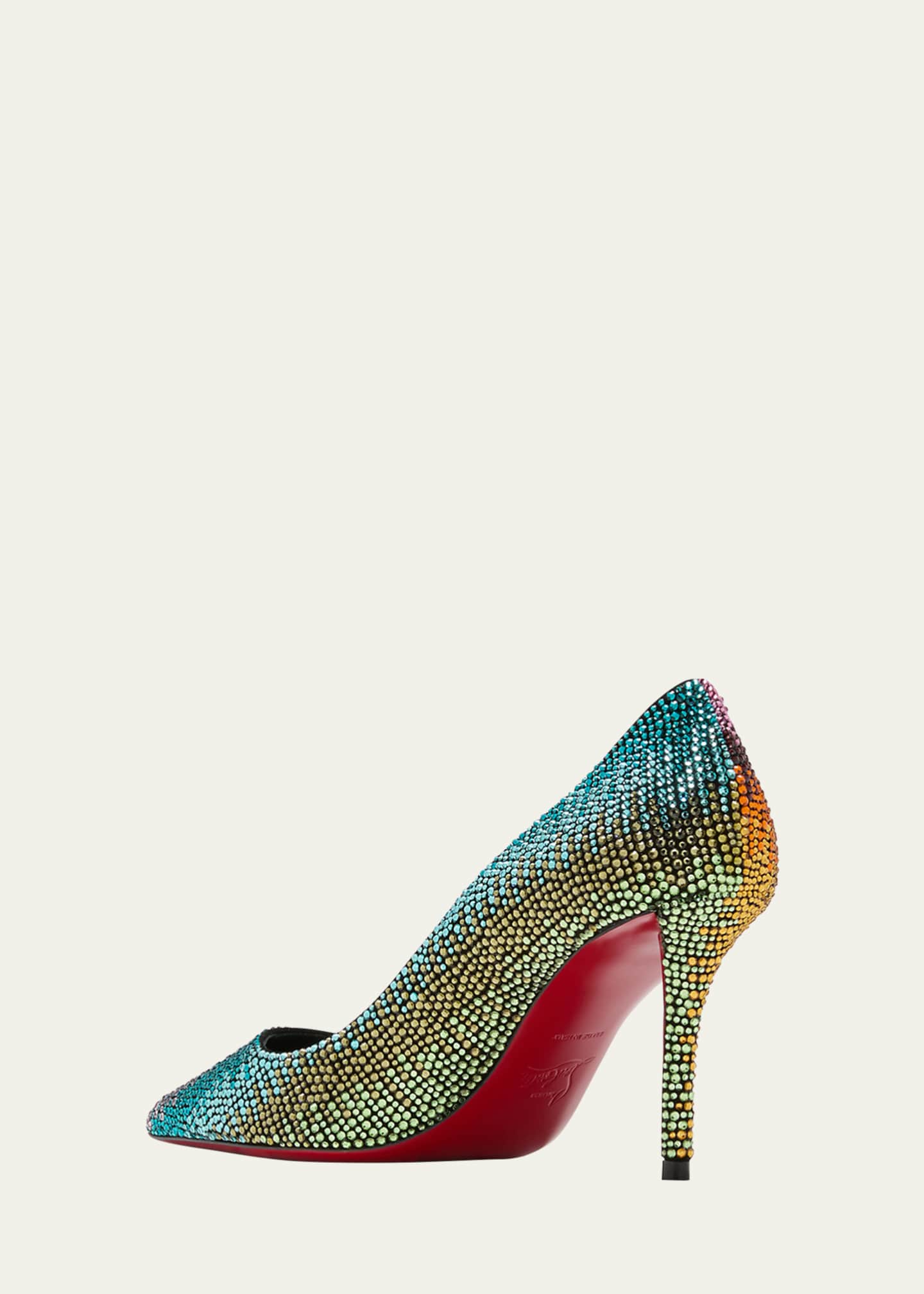 Christian Louboutin Apostropha Ombre Strass Red Sole Pumps Image 4 of 5
