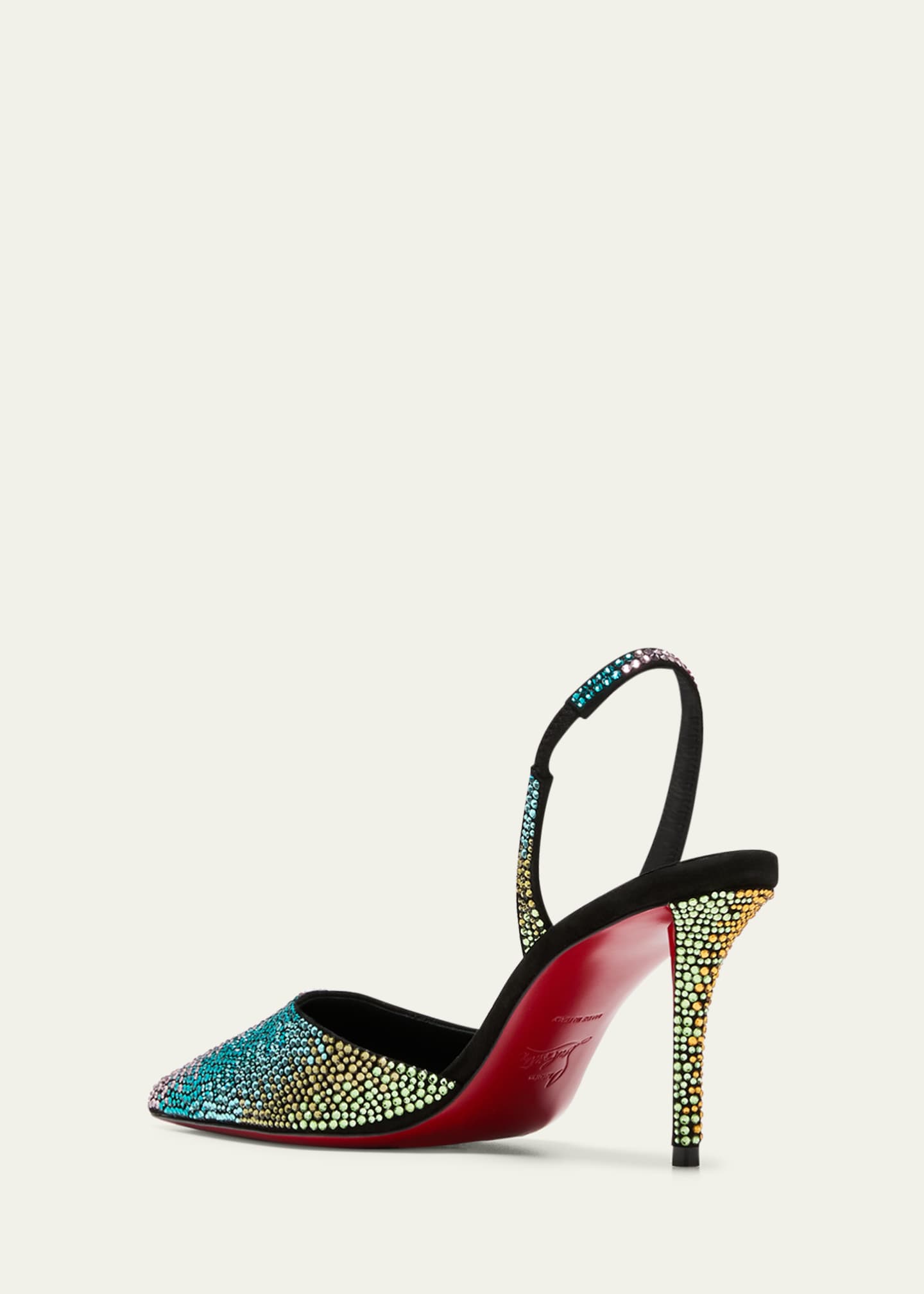 Christian Louboutin Apostropha Crystal Slingback Red Sole