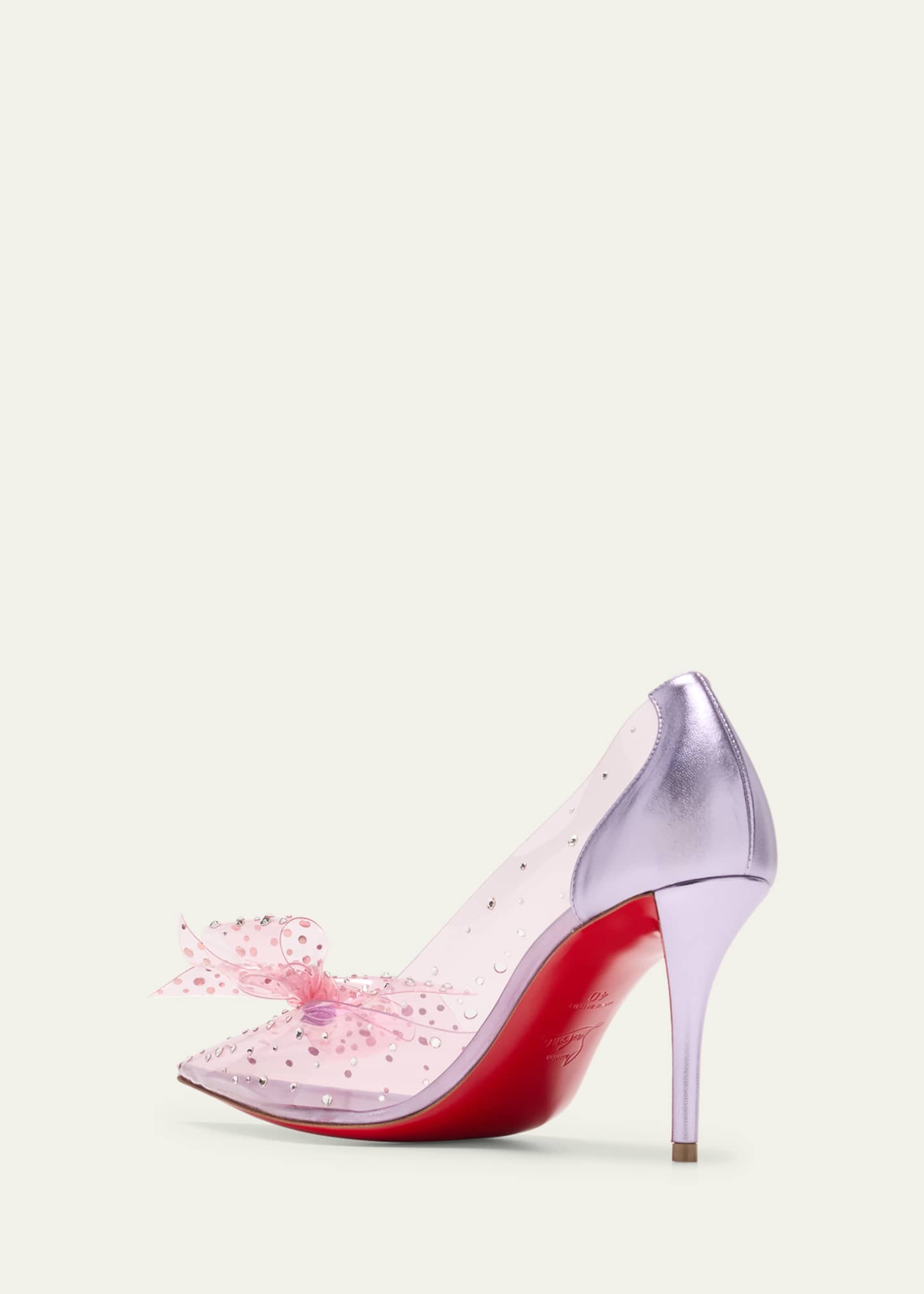 Christian Louboutin Strass Jelly Bow Red Sole Pumps