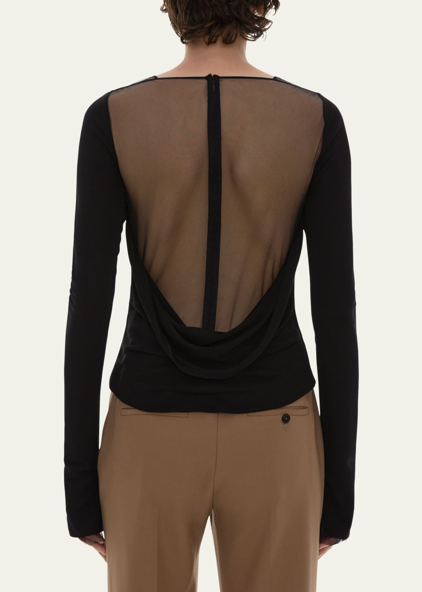 Helmut Lang Faux Leather Asymmetric Top - Bergdorf Goodman