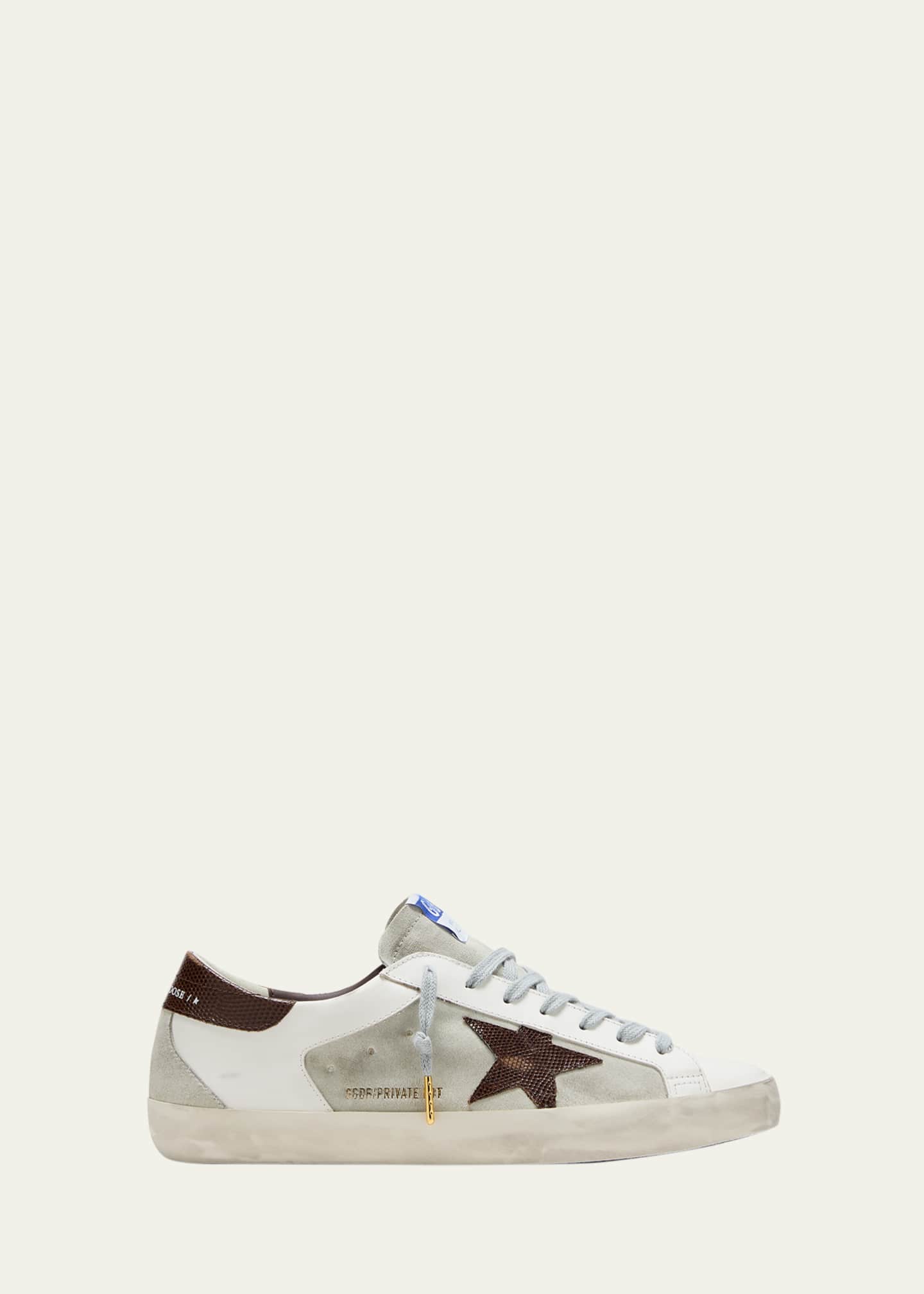 Golden goose white lizard superstar sneakers hotsell