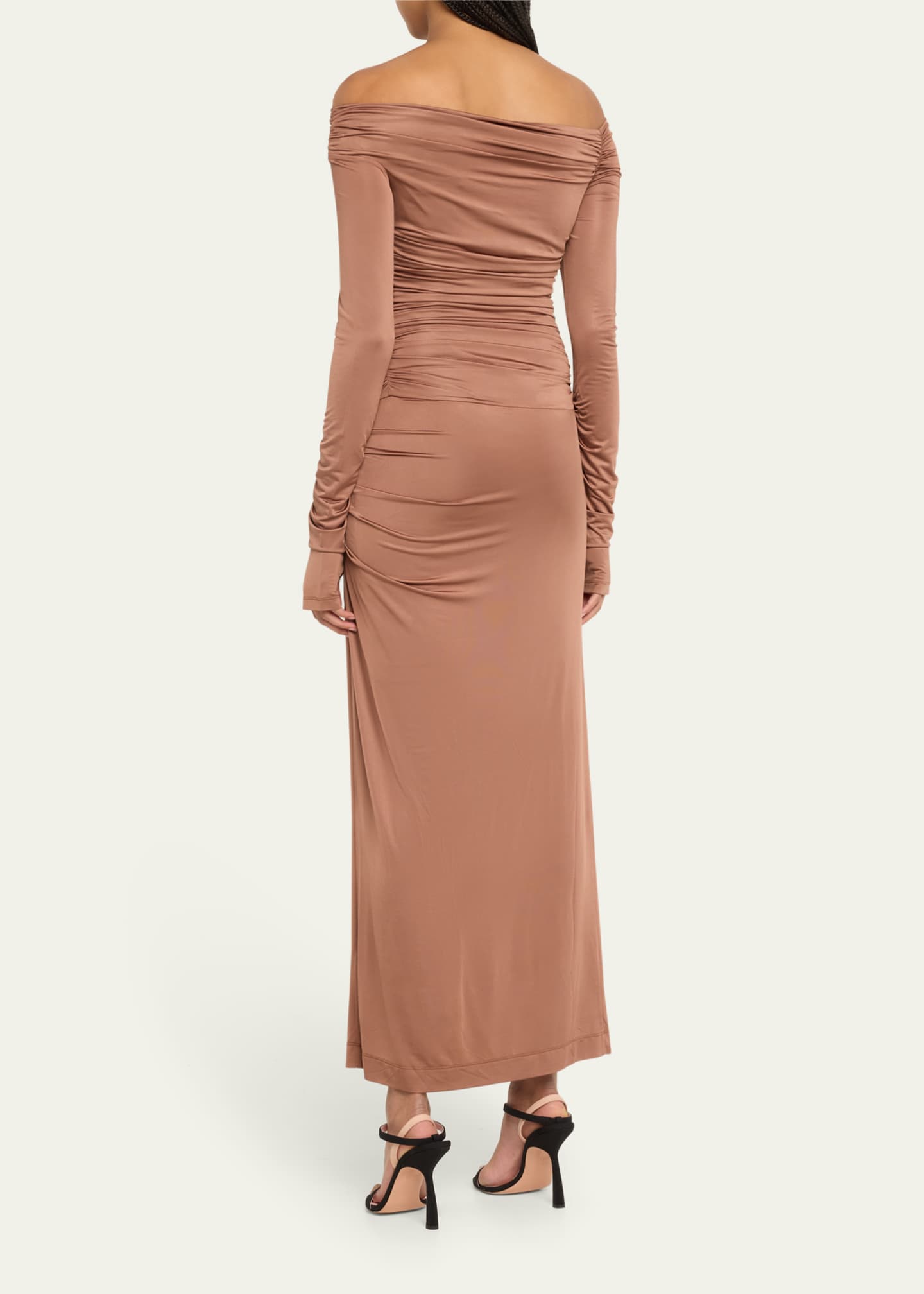 Helmut lang sale ruched satin dress