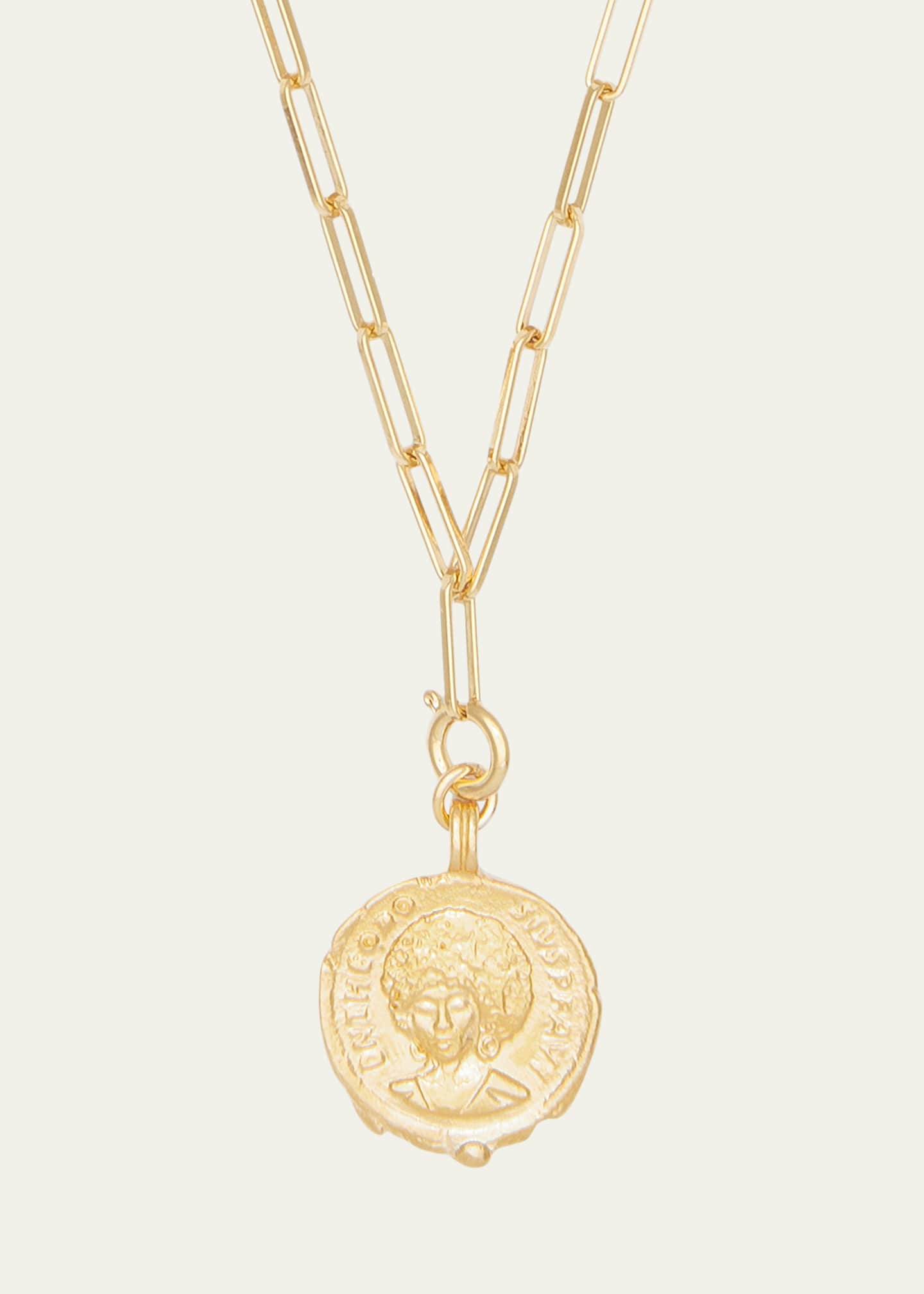 Deux Lions Jewelry 14K Yellow Gold Sophia Charm on Cairo Chain Necklace Image 3 of 4