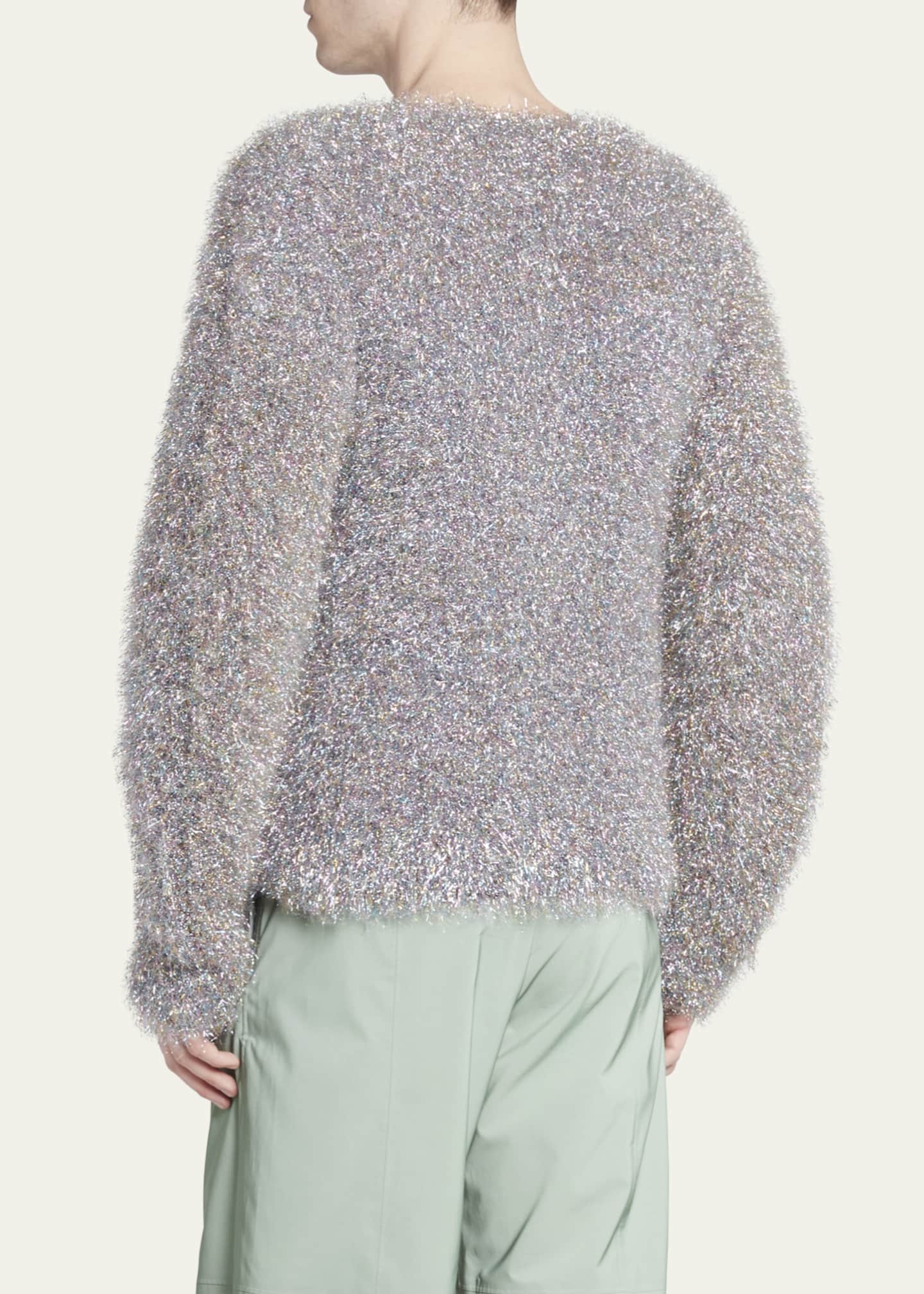 Multicolor shaggy sweater sales