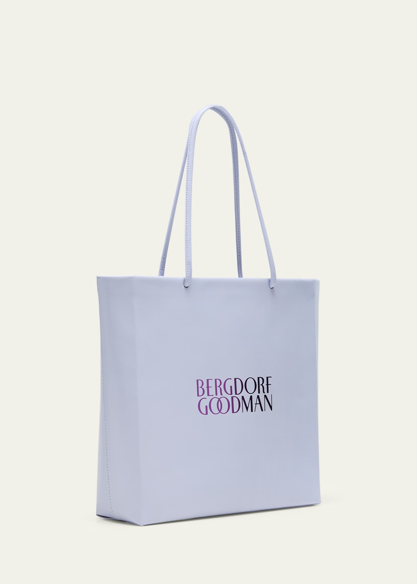 Bergdorf Goodman BG Leather Shopping Bag, Large Image 3 of 5