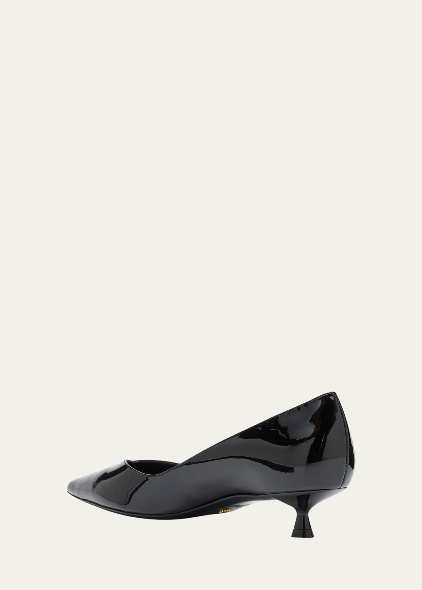 Stuart Weitzman Eva Patent Kitten-Heel Pumps Image 4 of 6