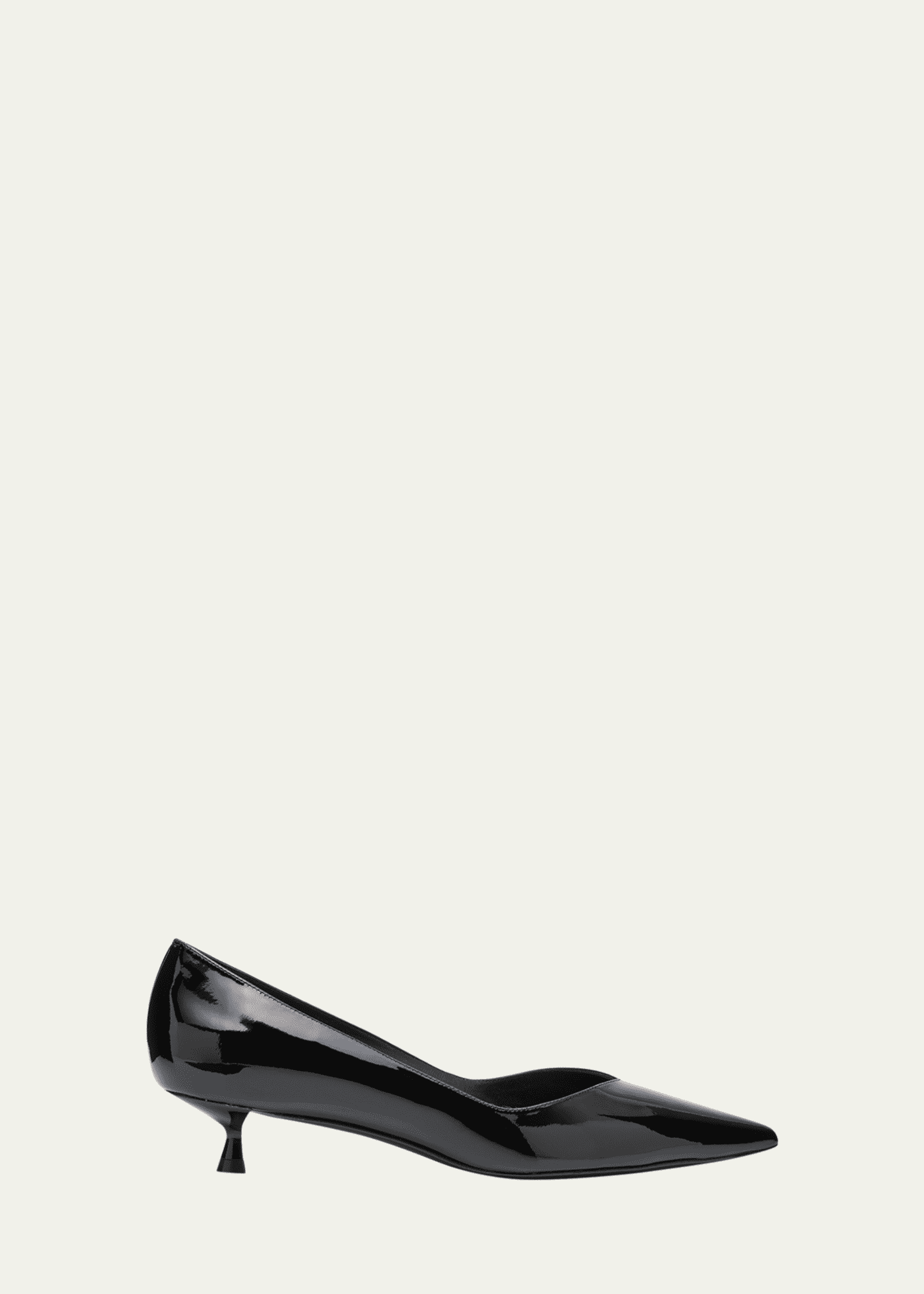 Stuart Weitzman Eva Patent Kitten-Heel Pumps Image 1 of 6