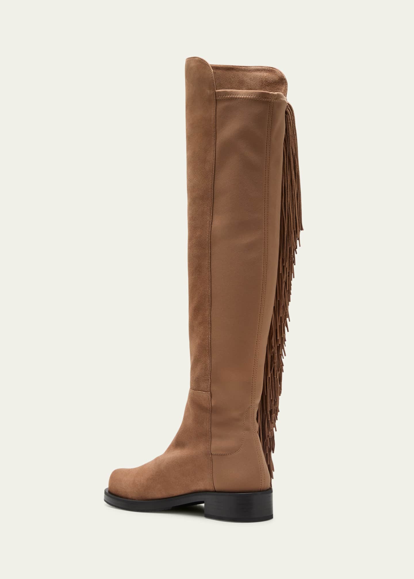Stuart Weitzman 5050 Suede Fringe Over The Knee Boots Bergdorf