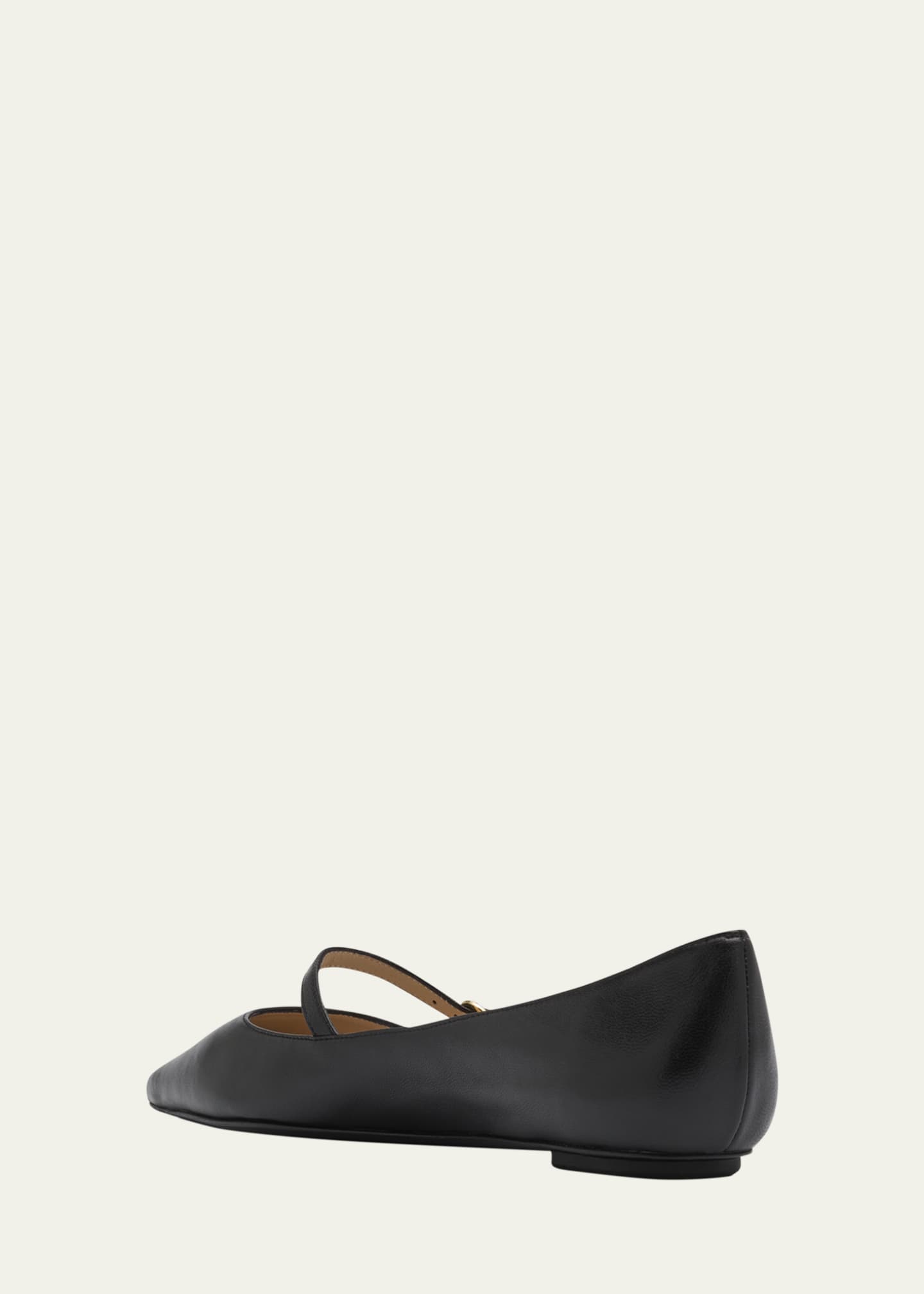 Stuart Weitzman Emilia Leather Mary Jane Ballerina Flats Image 4 of 6