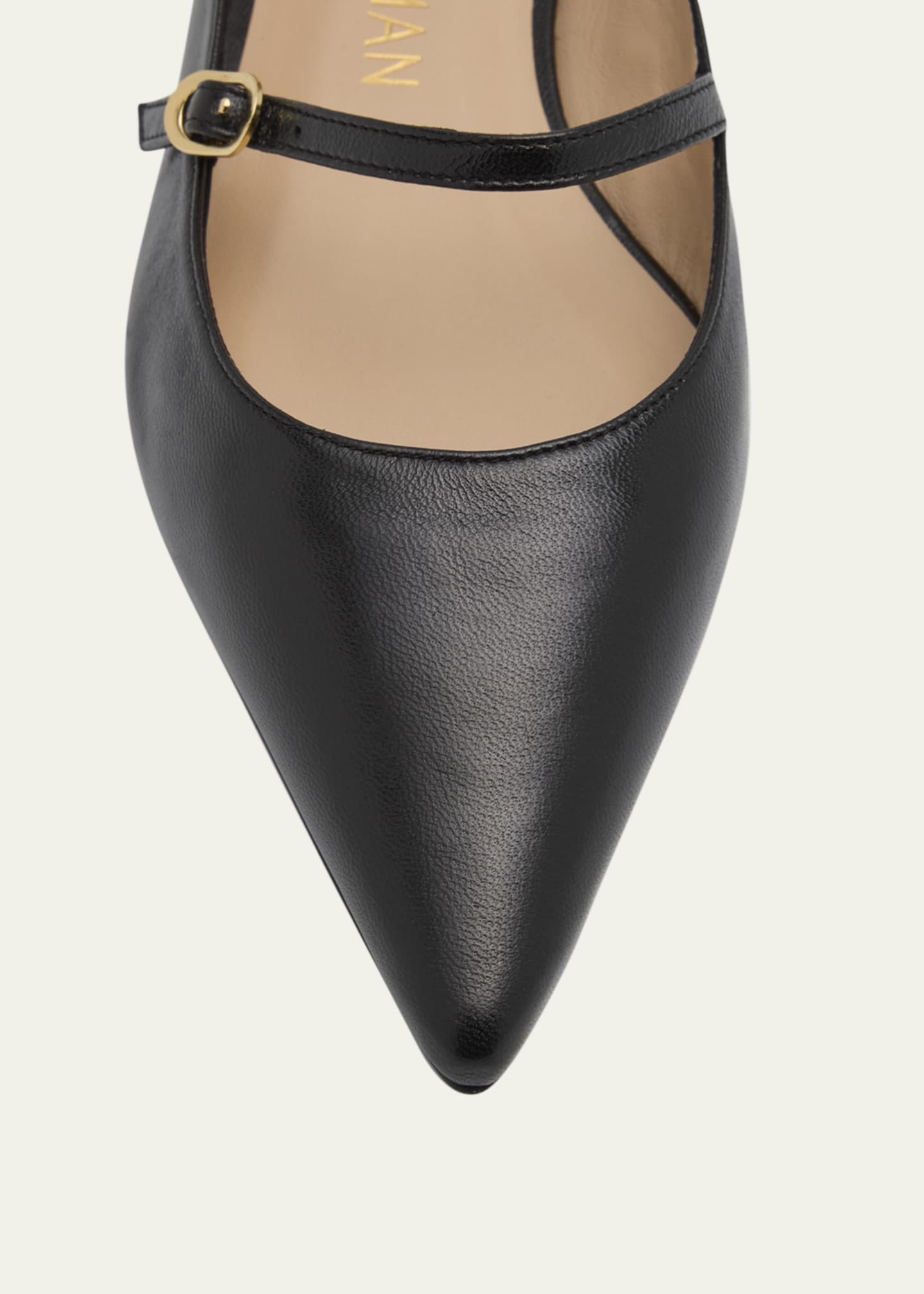 Stuart Weitzman Emilia Leather Mary Jane Ballerina Flats Image 6 of 6