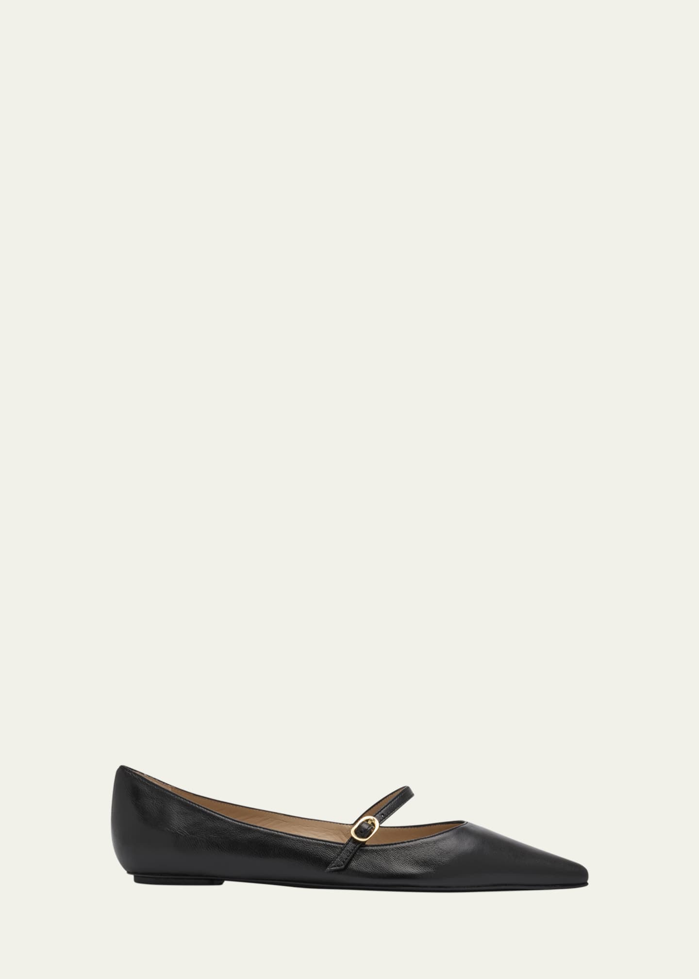 Stuart Weitzman Emilia Leather Mary Jane Ballerina Flats Image 1 of 6