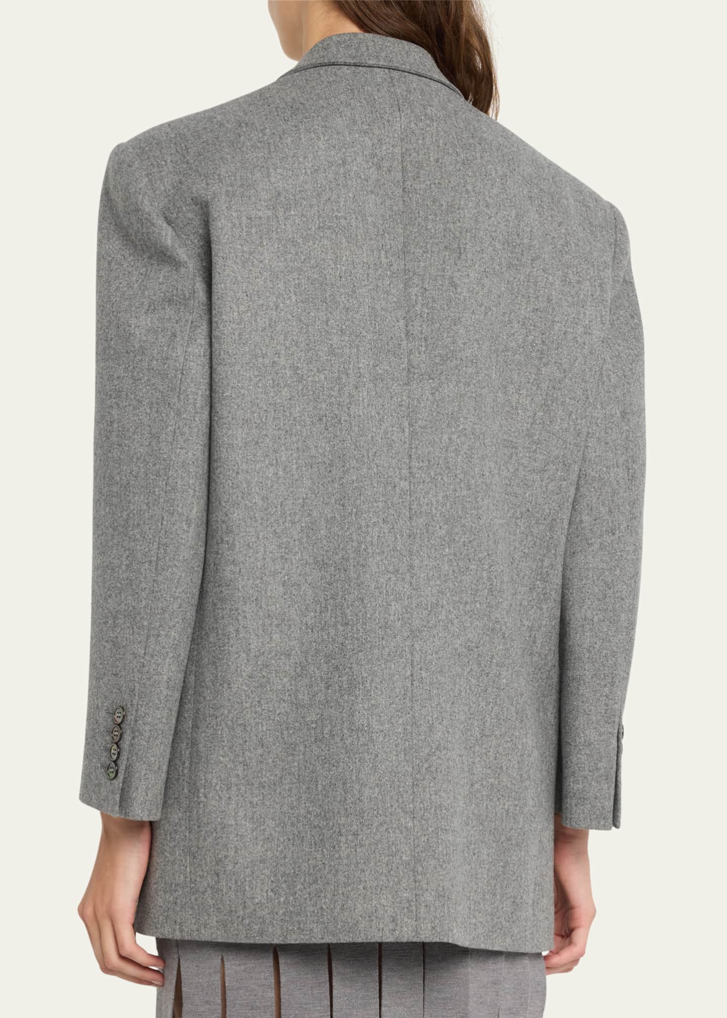 Michael Kors Collection Structured Wool Boyfriend Blazer