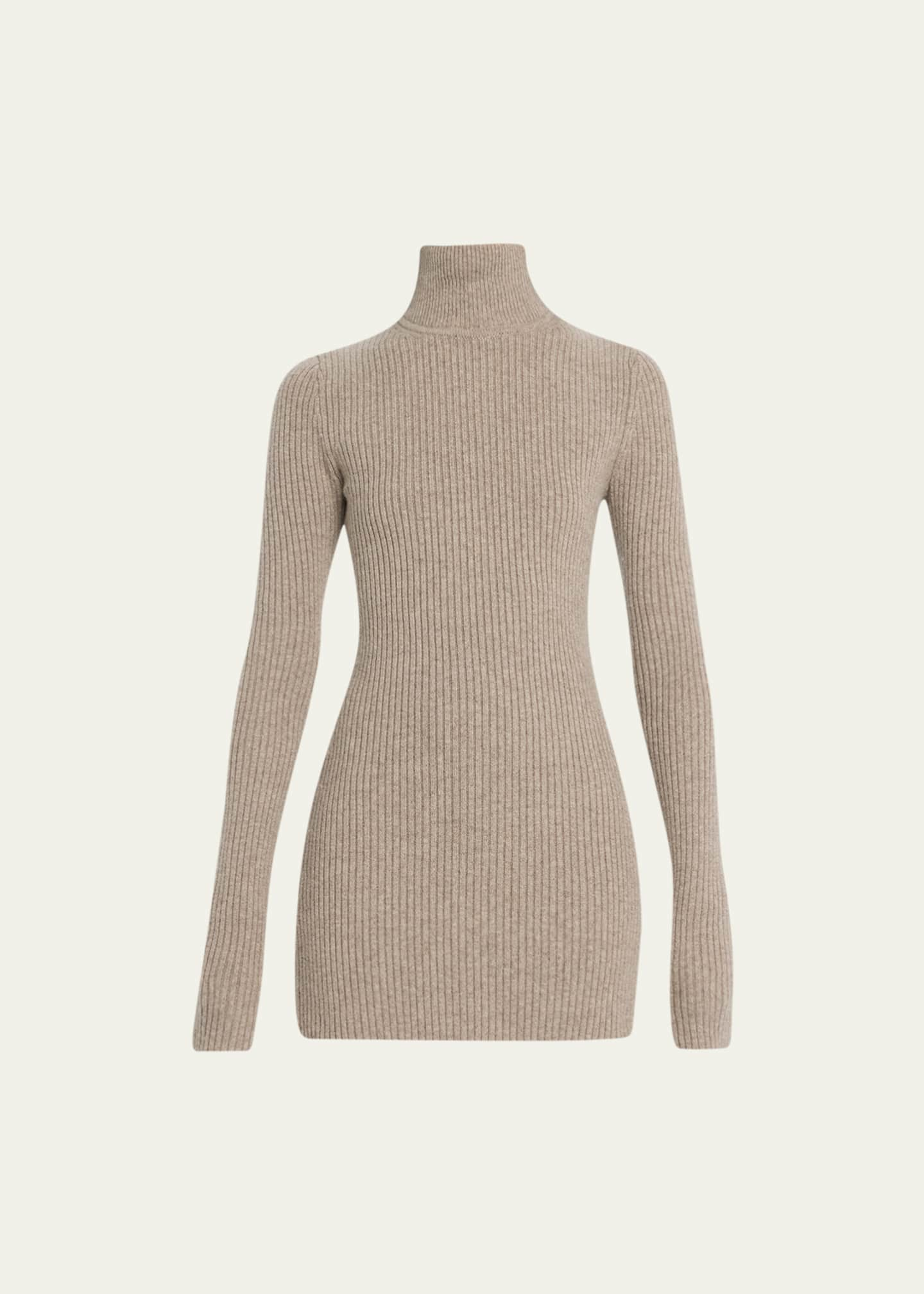 Michael Kors Collection Ribbed Turtleneck Cashmere Tunic