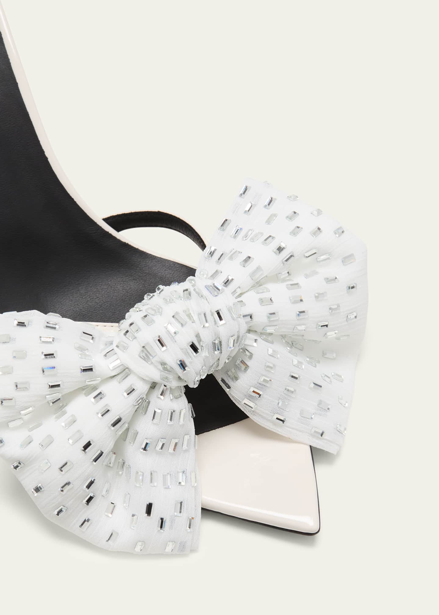Giuseppe Zanotti Crystal Bow Stiletto Slide Sandals Image 5 of 5