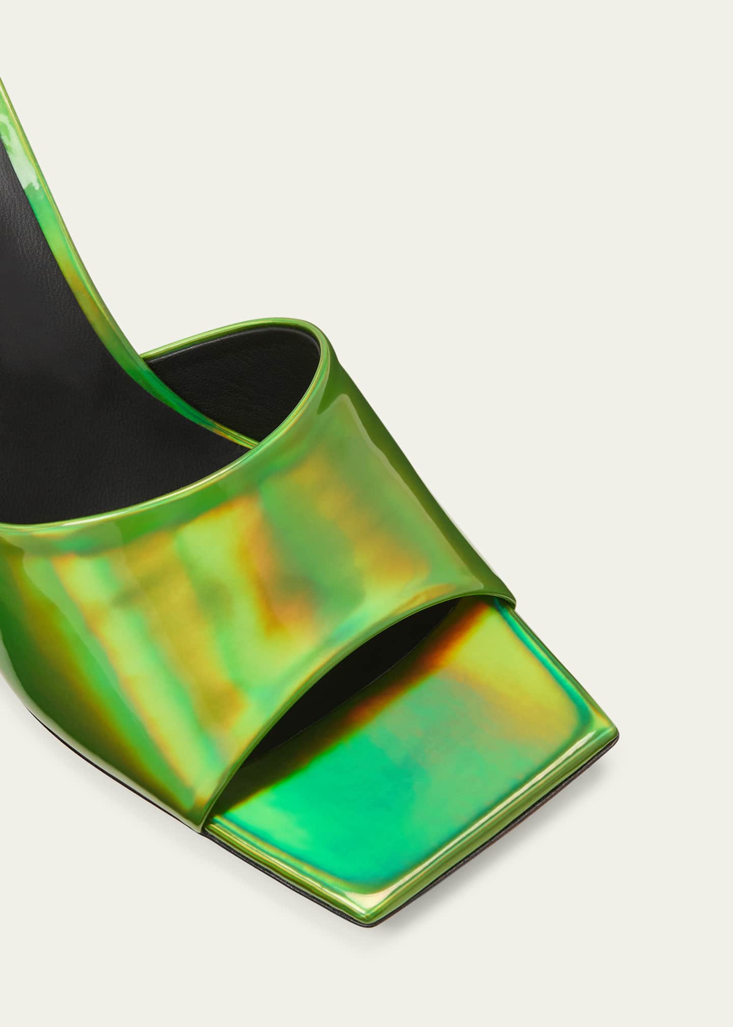 Giuseppe Zanotti Iridescent Block-Heel Mule Sandals - Bergdorf Goodman