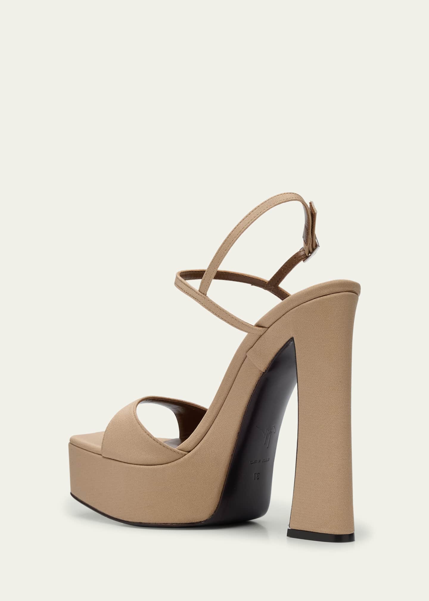 Giuseppe Zanotti Patent Ankle-Strap Platform Sandals Image 2 of 4