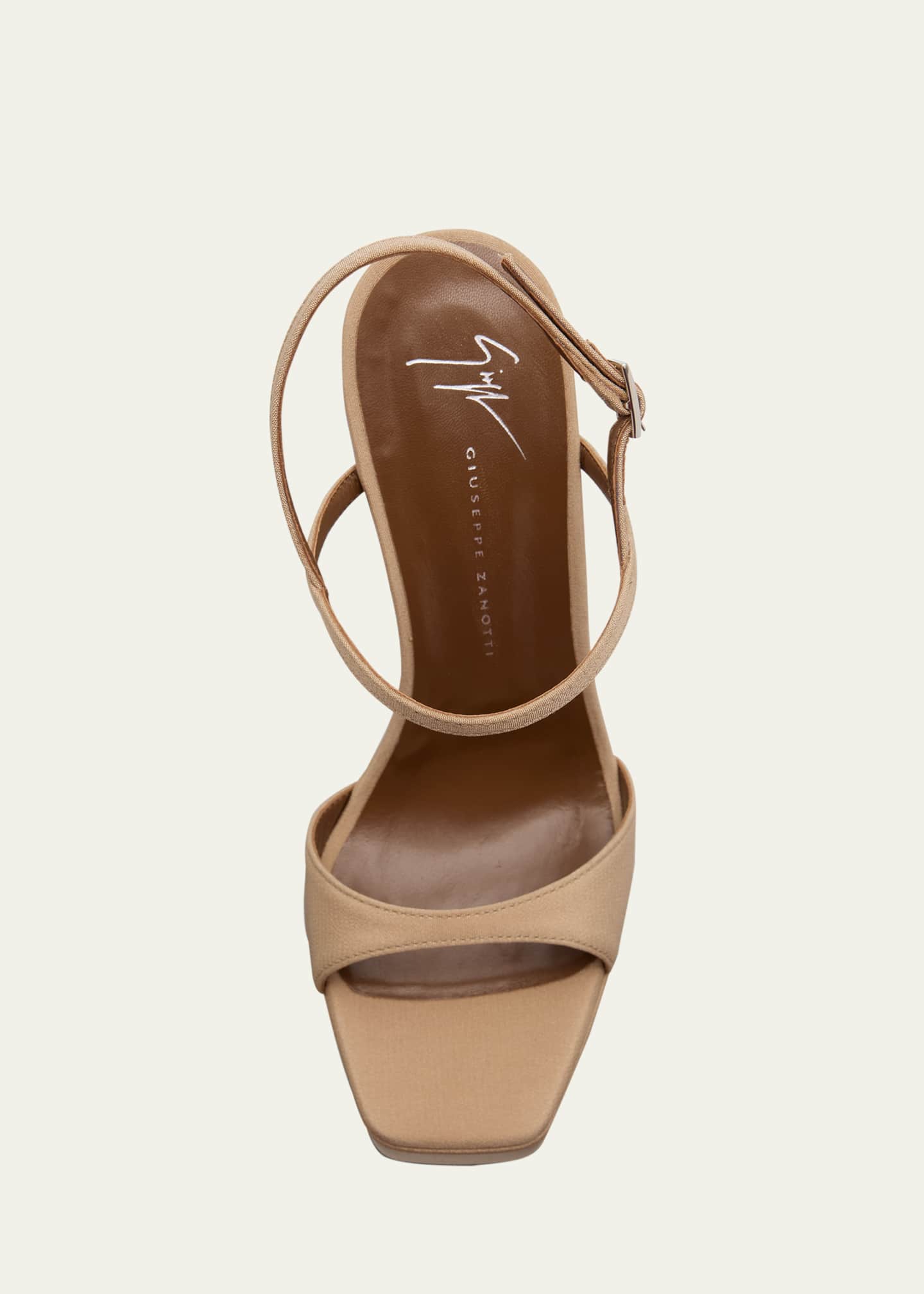 Giuseppe Zanotti Patent Ankle-Strap Platform Sandals Image 4 of 4