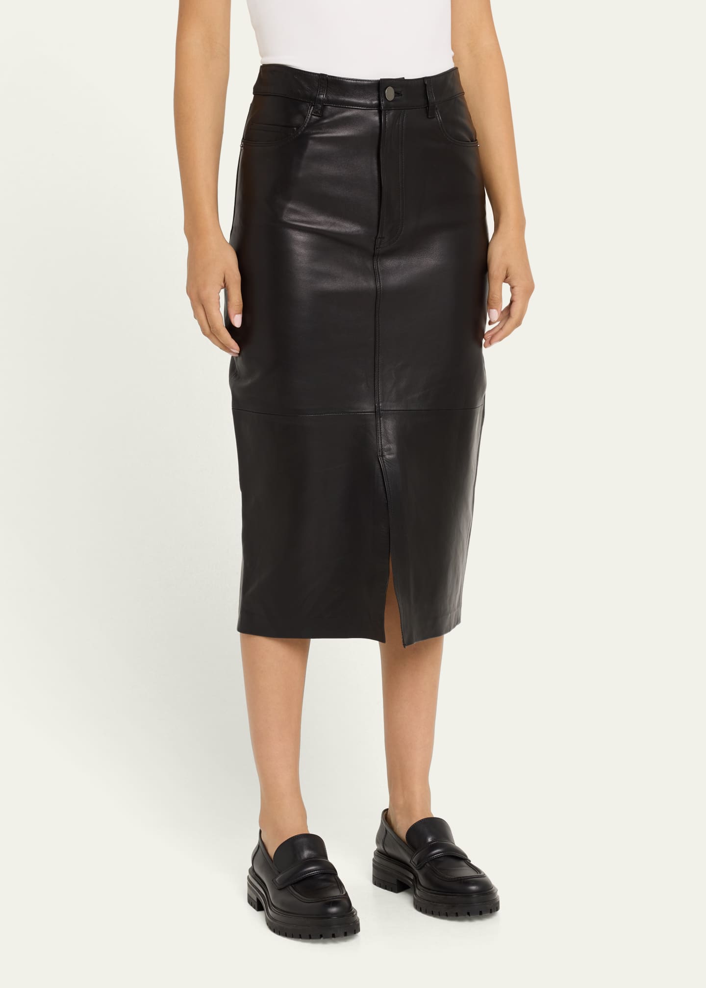 FRAME The Leather Midaxi Skirt - Bergdorf Goodman