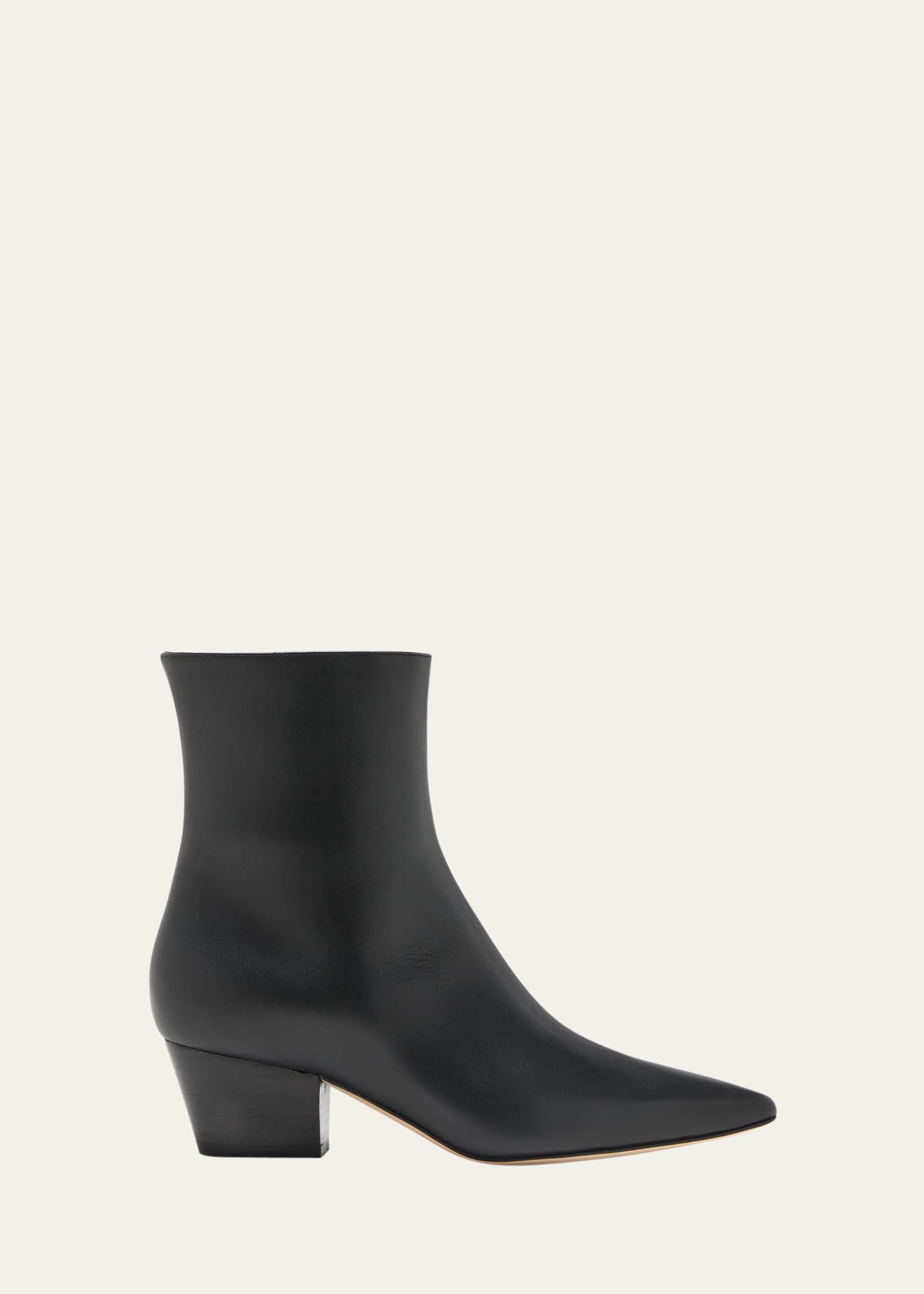 Manolo Blahnik Agnetapla Leather Zip Ankle Boots - Bergdorf Goodman