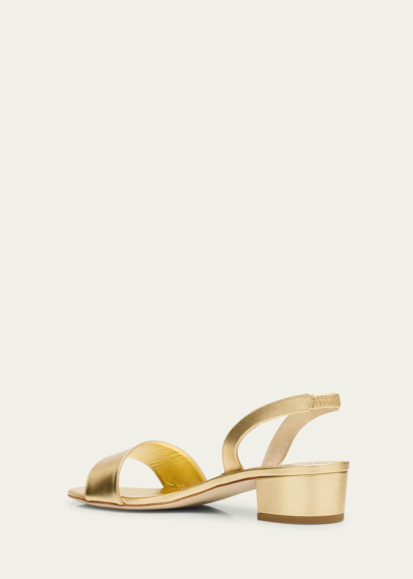 Manolo Blahnik Patopia Metallic Slingback Sandals Image 2 of 3