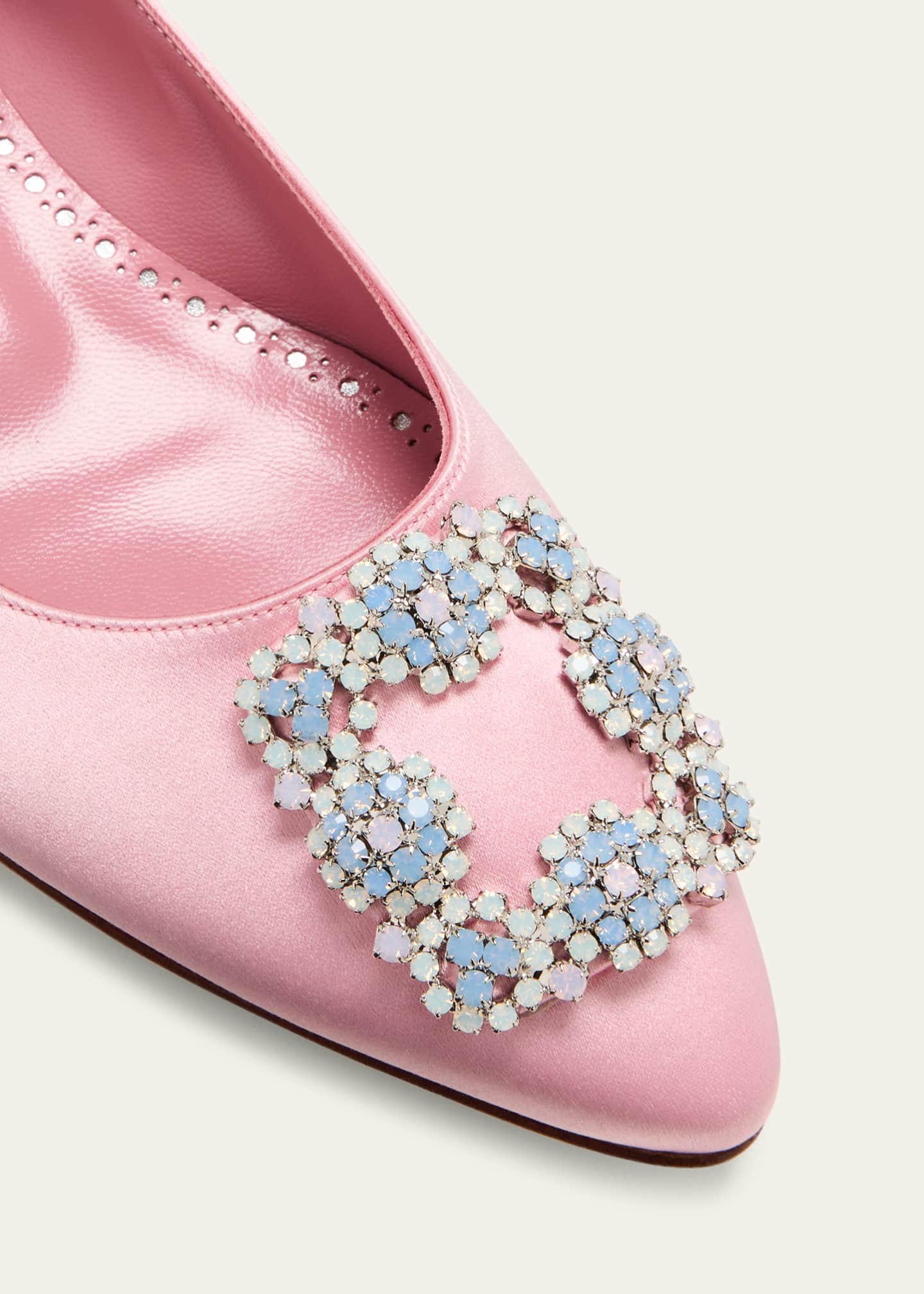 Manolo blahnik hangisi satin flats cheap