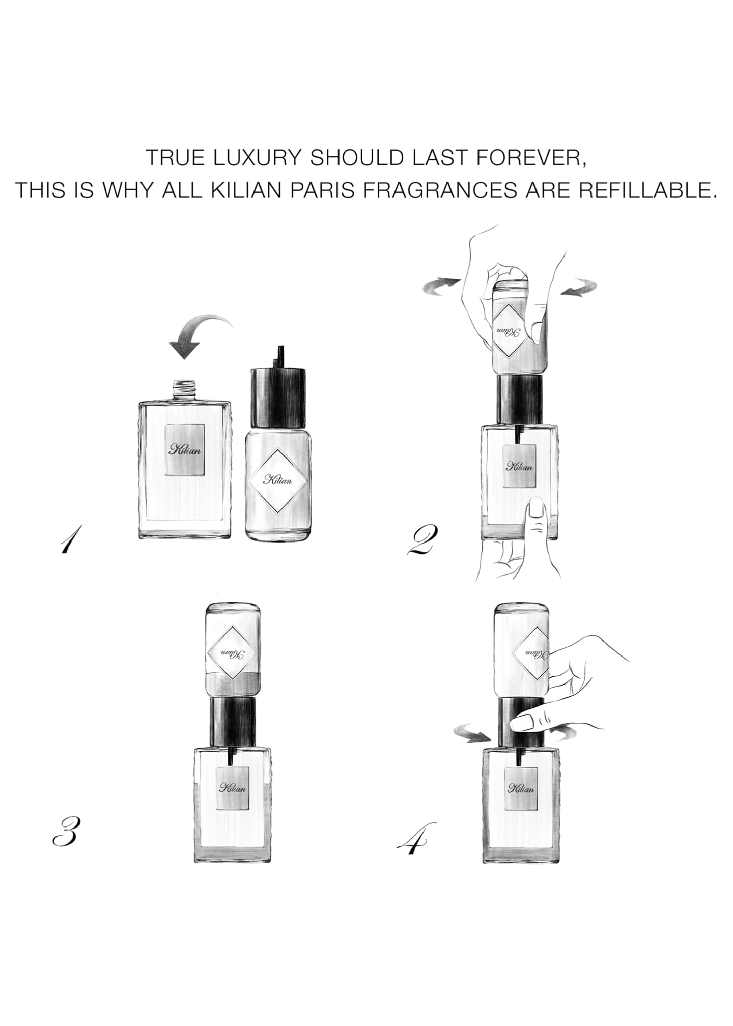 Kilian Smoking Hot Eau de Parfum Refill, 3.3 oz. Image 4 of 4