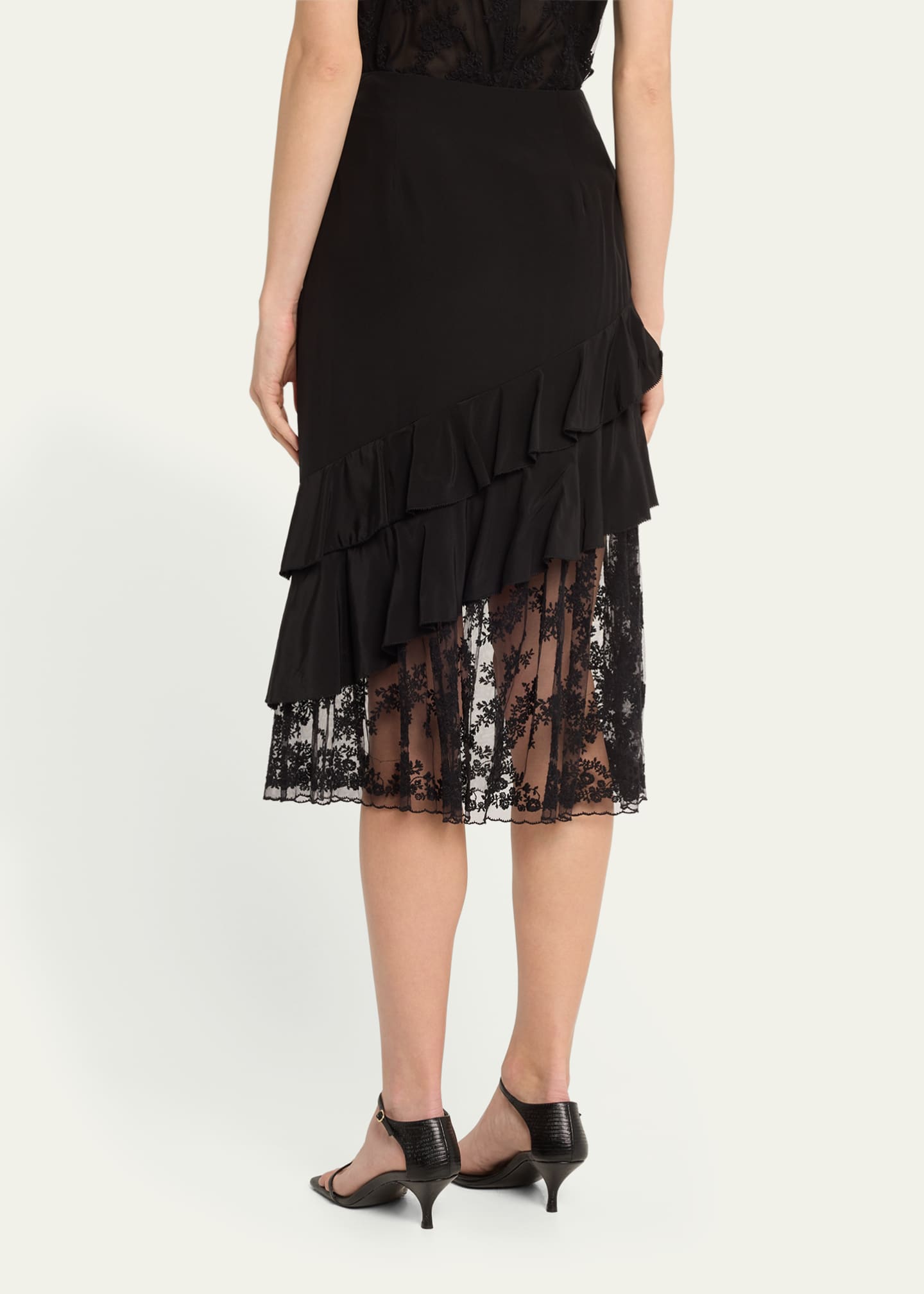 Embroidered deals hem skirt